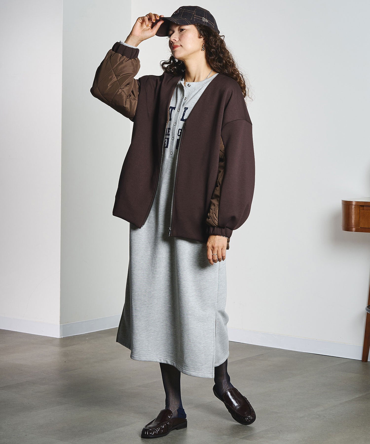 HENLEY NECK DRESS