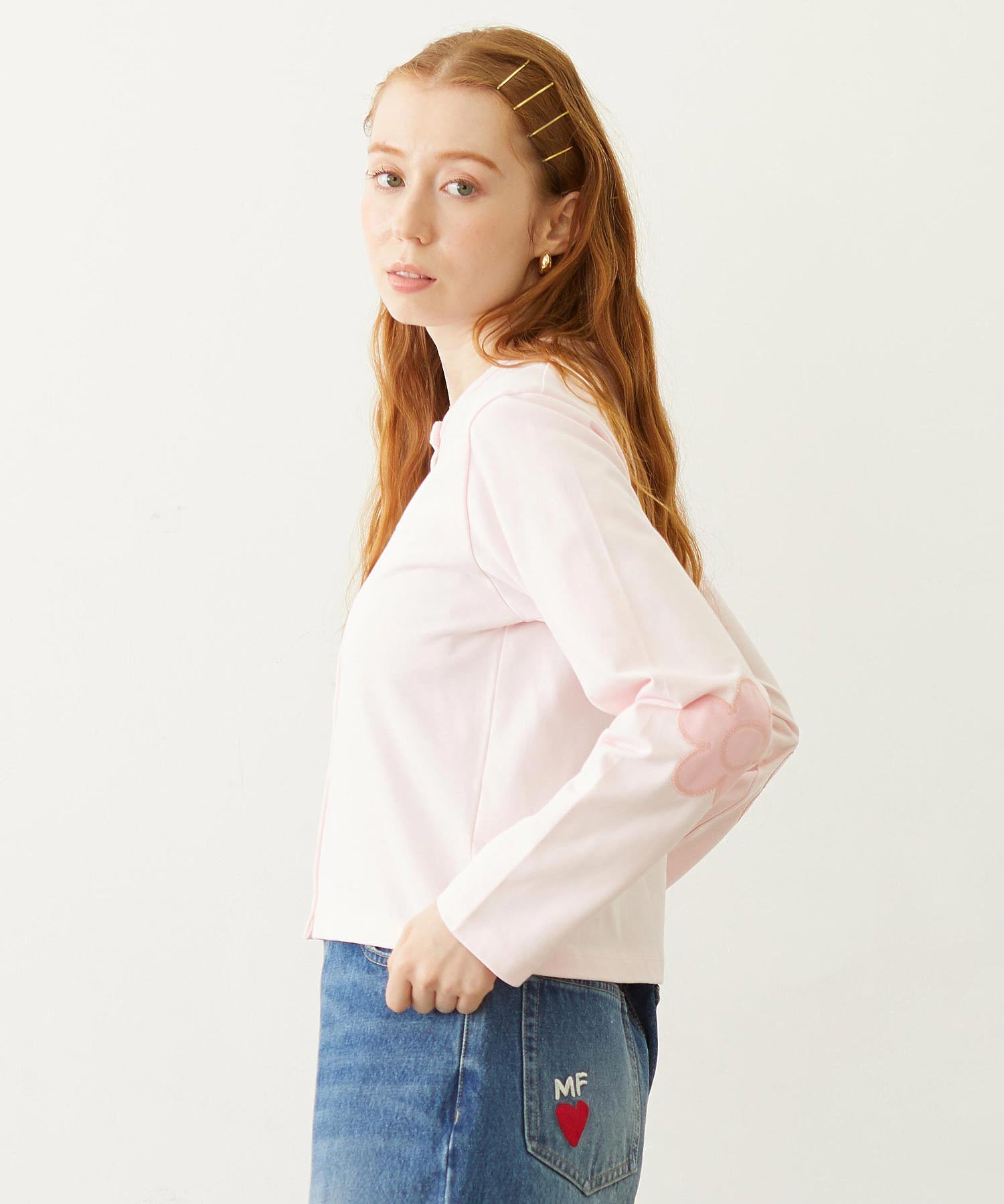 FLOWER ELBOW CARDIGAN