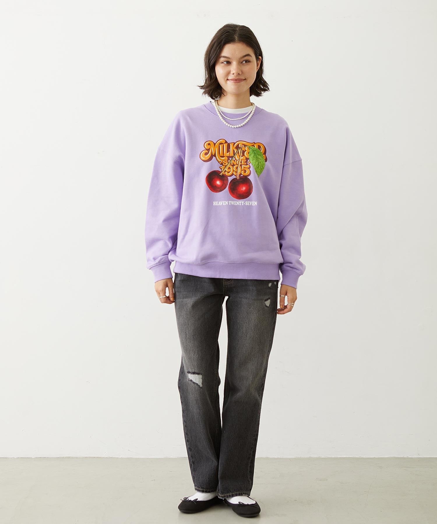 CHERRY LOGO SWEAT TOP