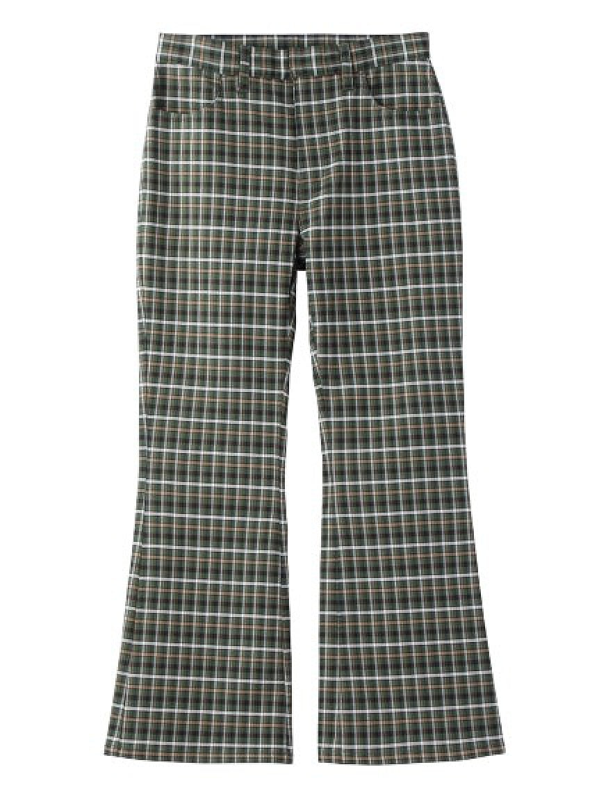 CLASSIC COLOR PLAID FLARE PANTS X-girl