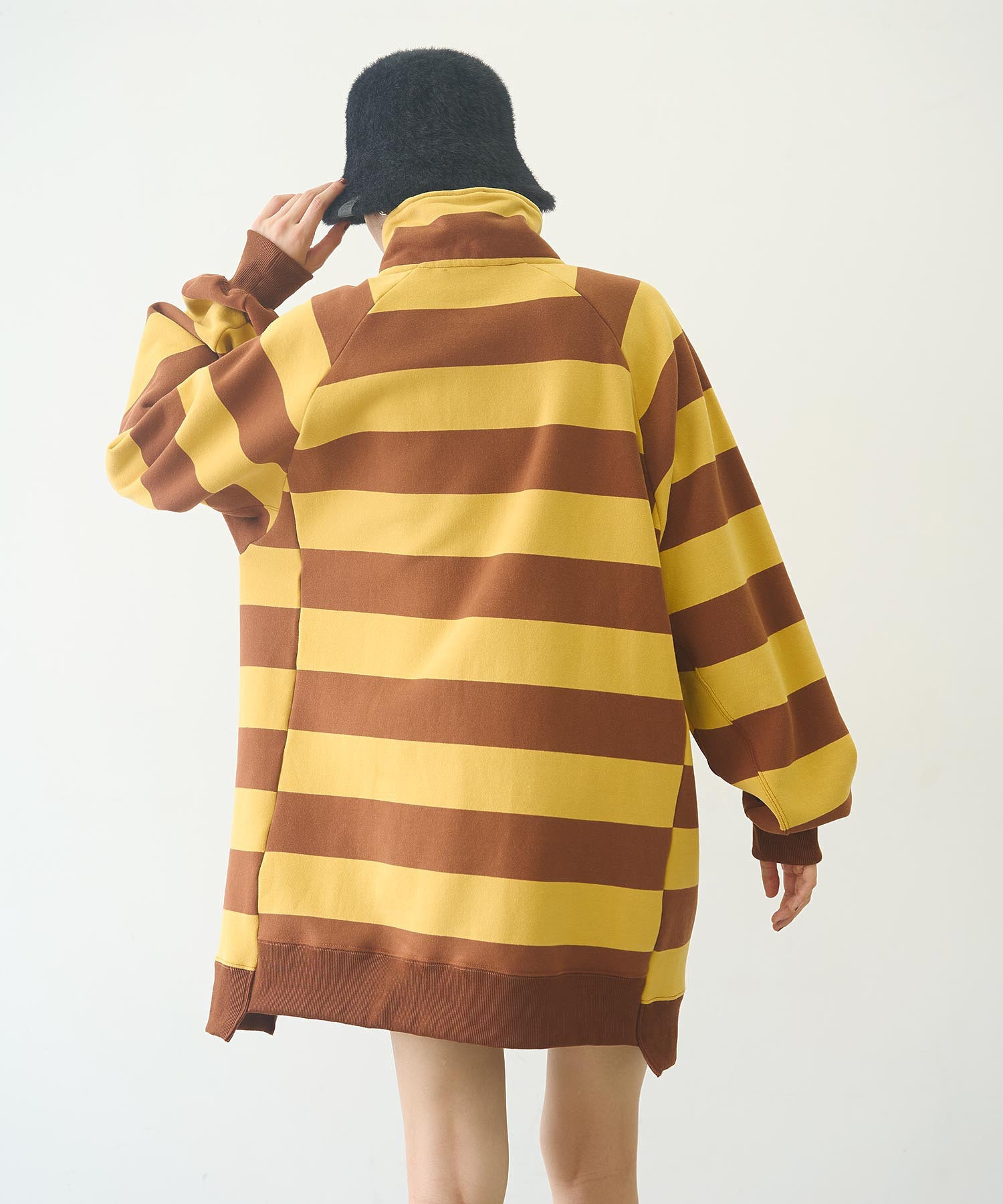 STRIPED TUNIC SWEATSHIRT