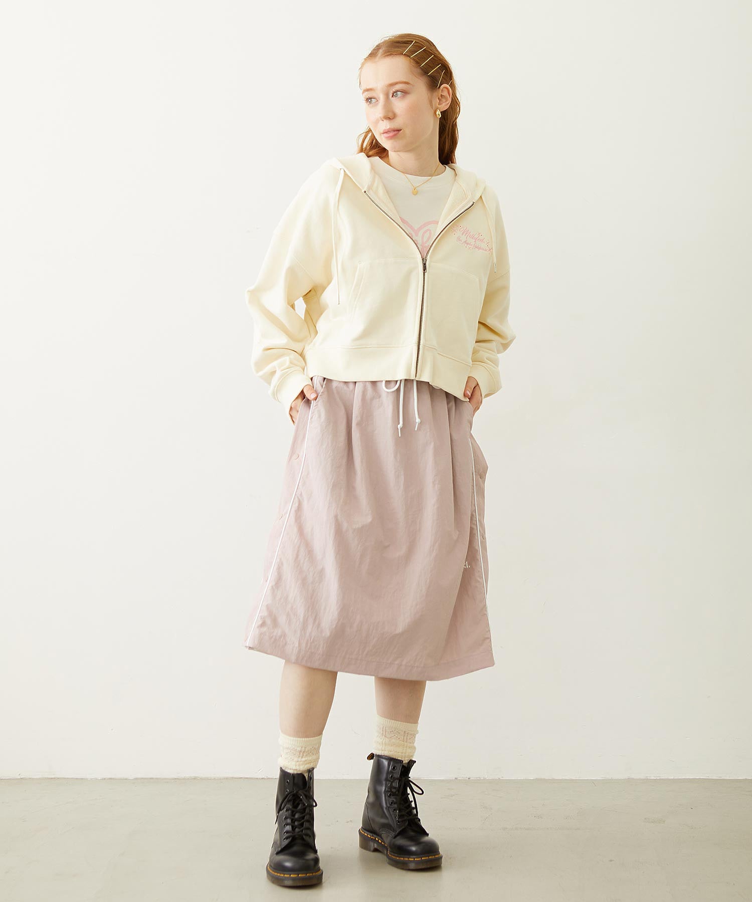 CUTOUT LOGO TRACK SKIRT