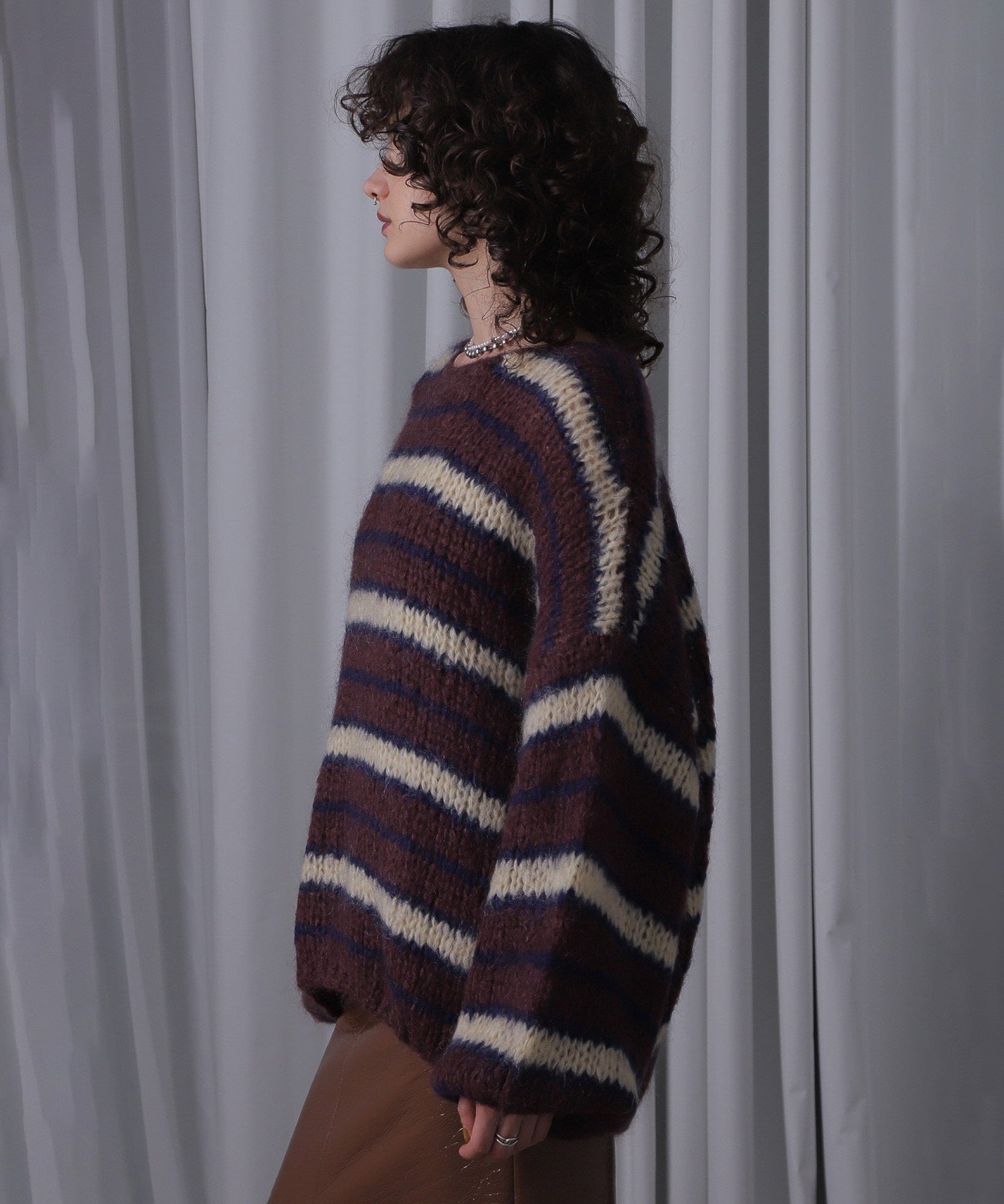 モヘアミックスオーバーニット