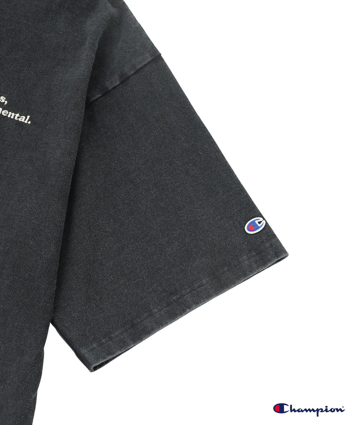 【Champion別注】ROSE BUD×Champion/LOGO EMBROIDERY BIG TEE