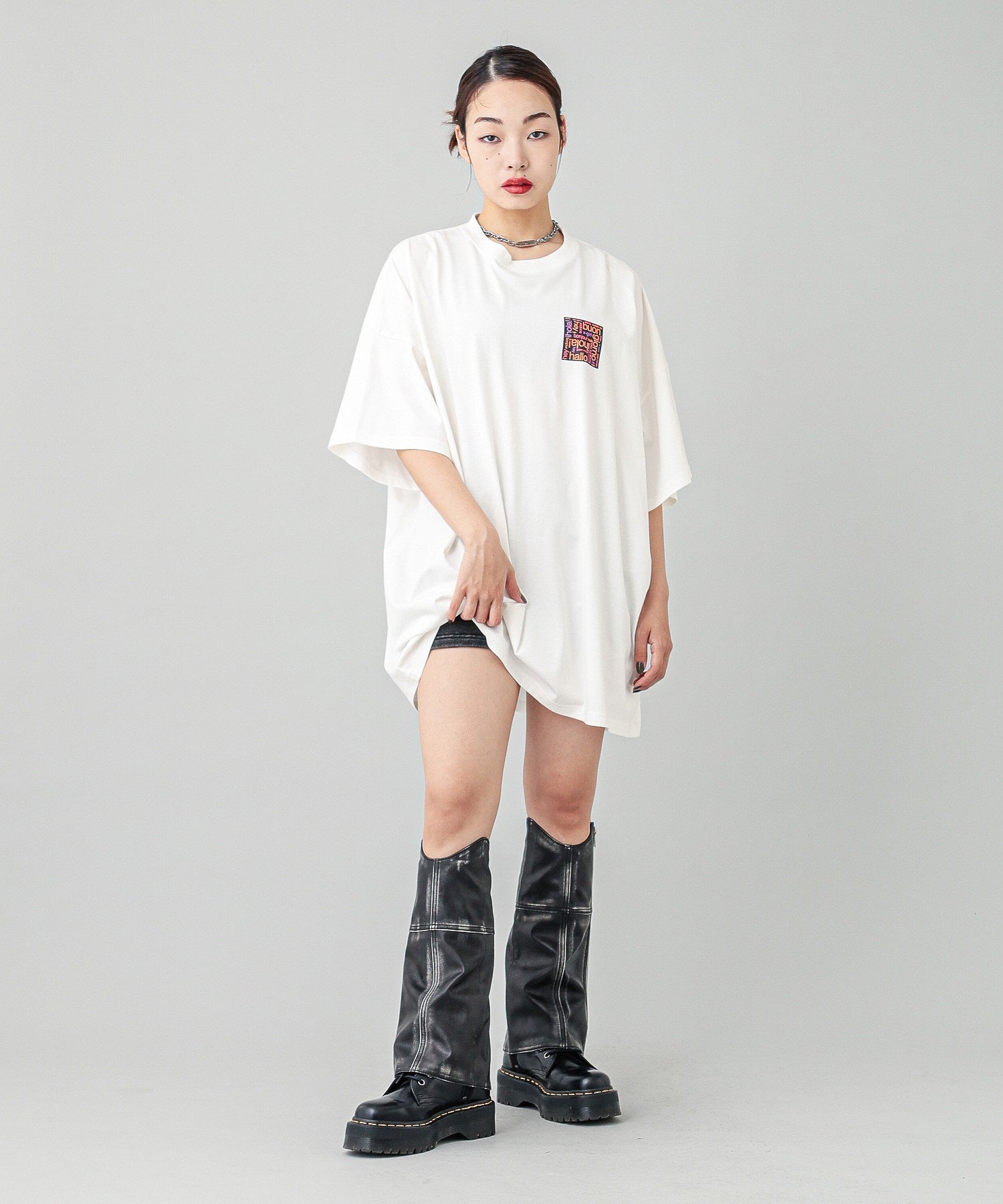 BONJOUR LOGO S/S BIG TEE DRESS