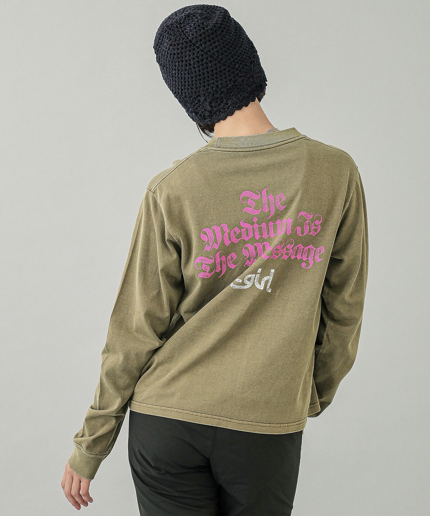 STAR AND FACE LOGO FADED L/S TEE