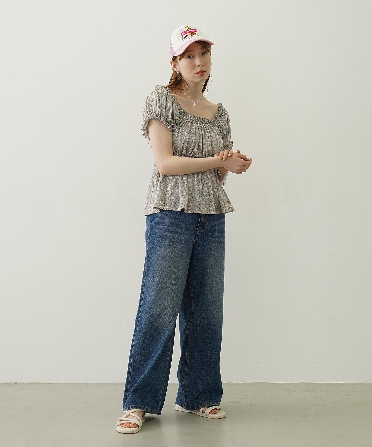 COOPER HEART WIDE DENIM PANTS