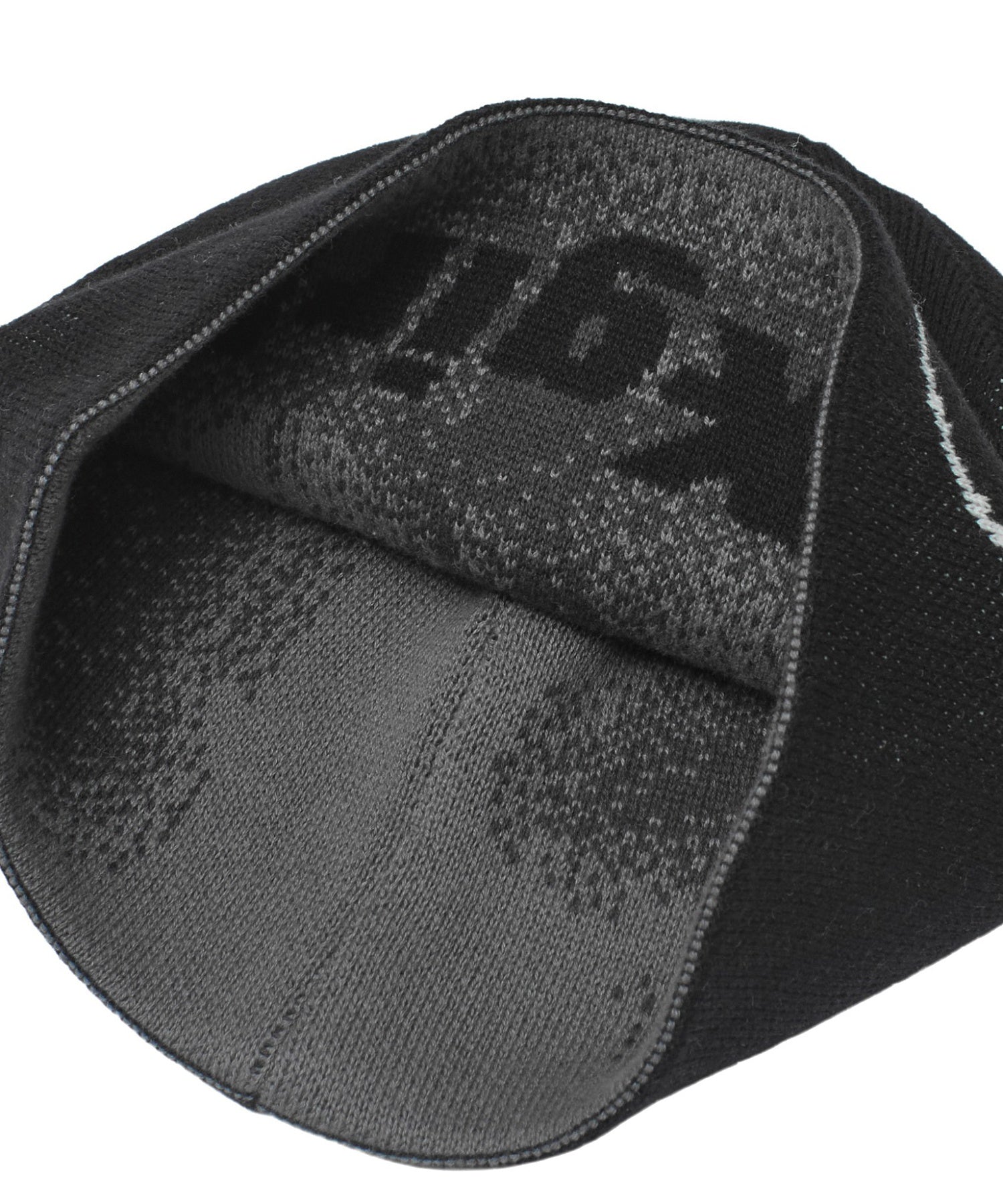 LOGO AND HAZY PATTERN REVERSIBLE BEANIE