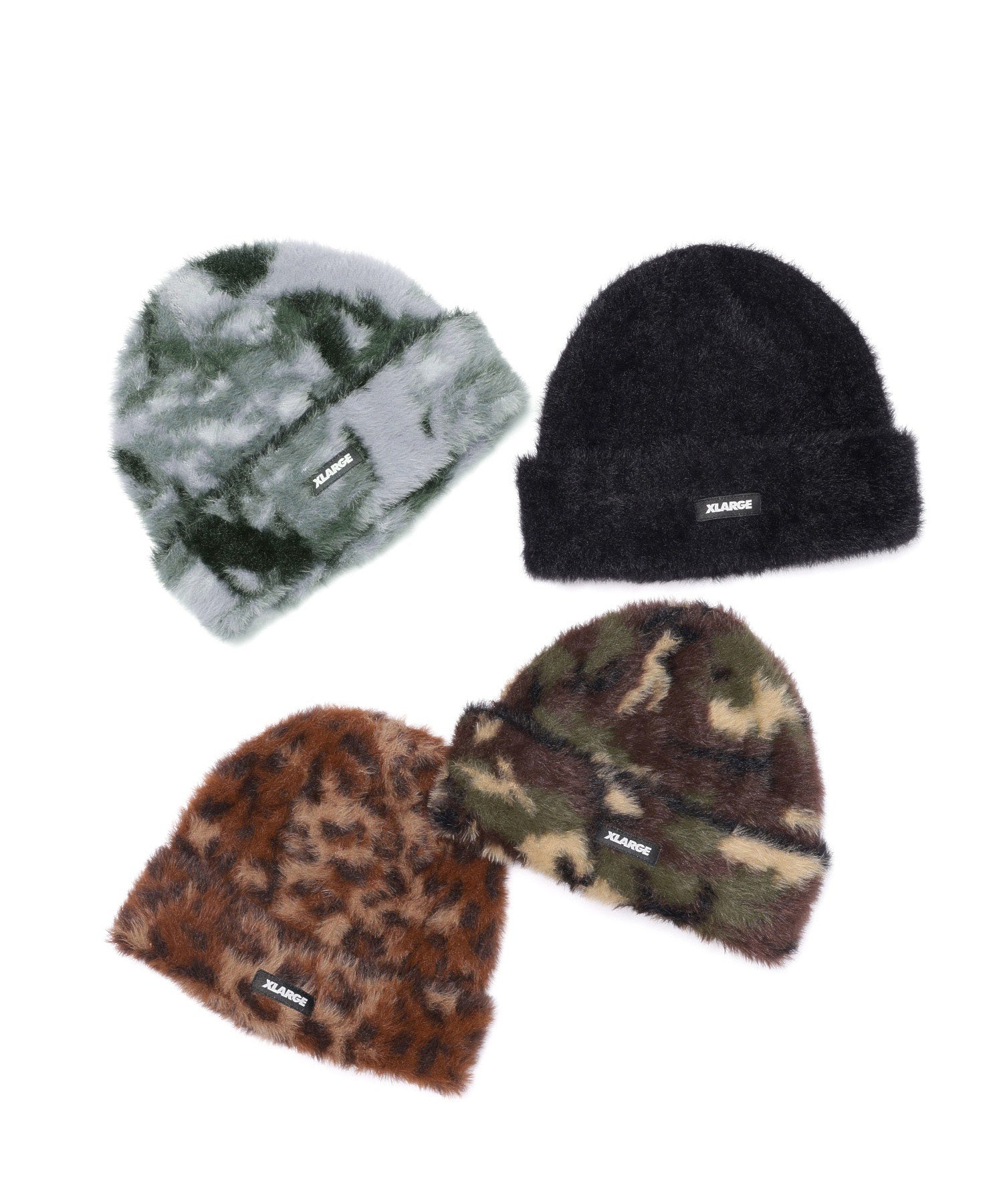 FAUX MOHAIR CUFF BEANIE
