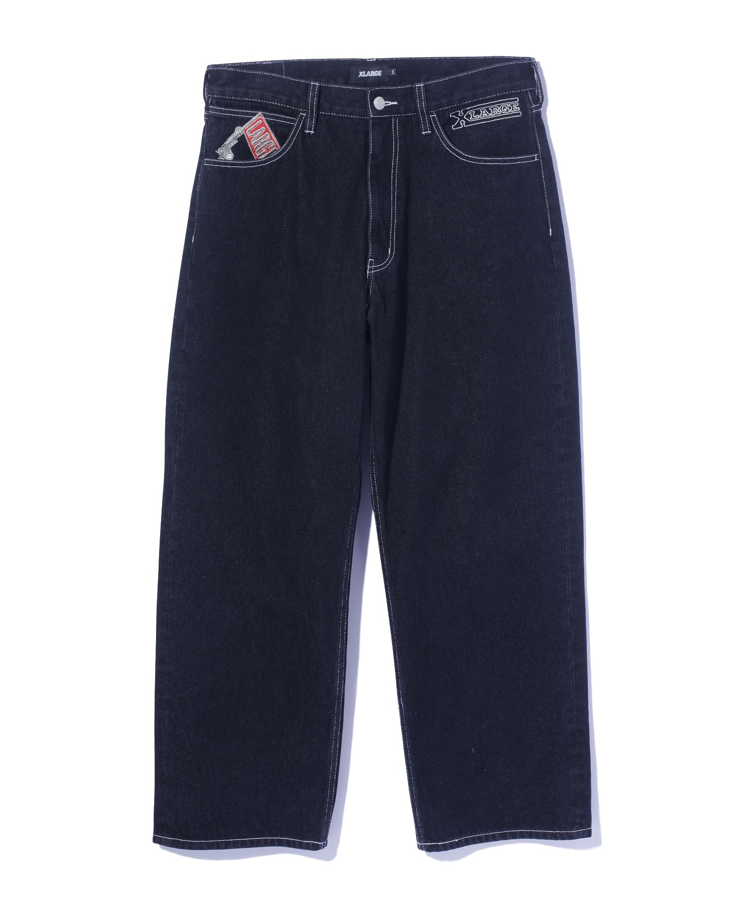 EMBROIDERED DENIM PANTS