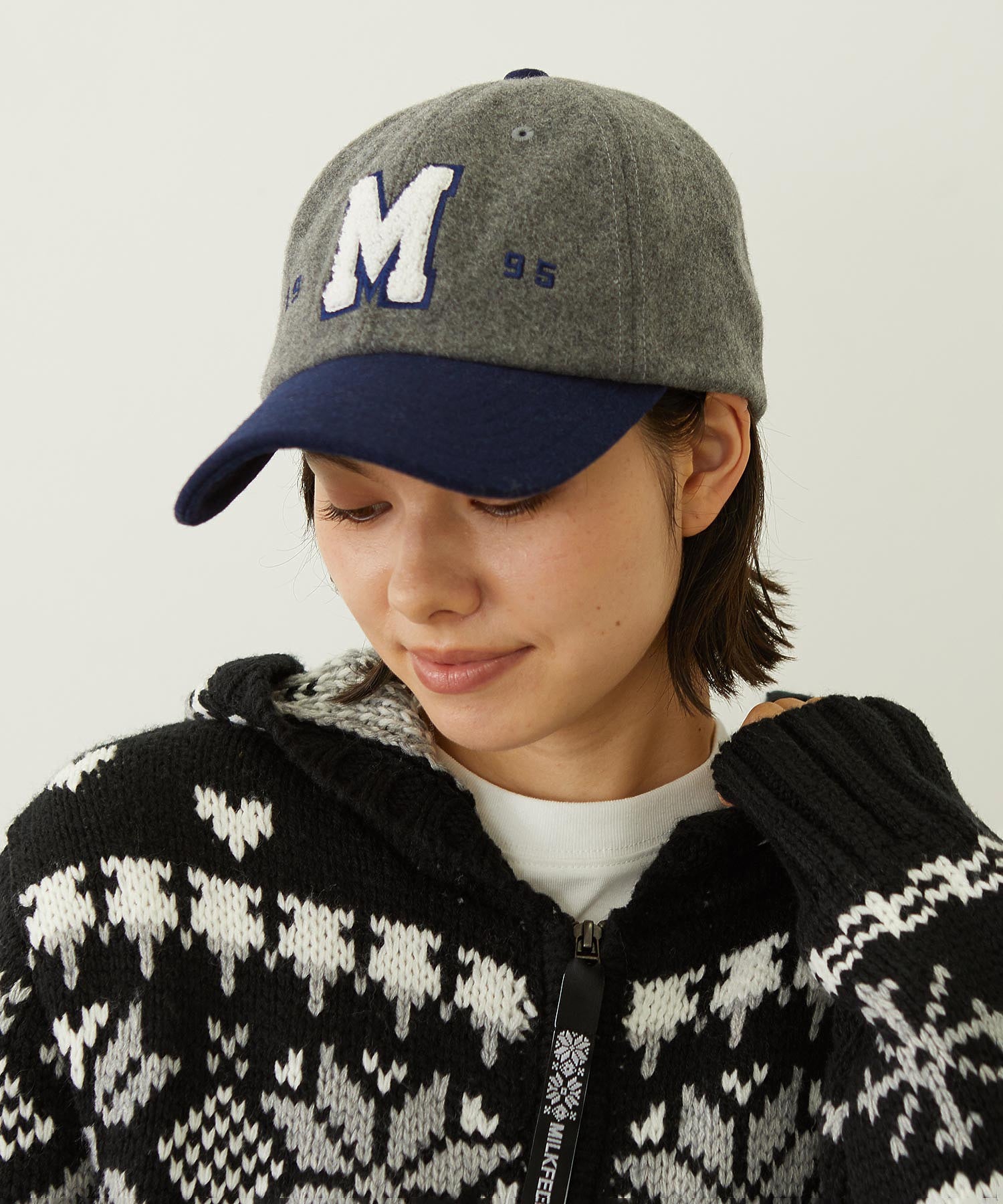 CHENILLE LOGO EMBROIDERY MELTON CAP