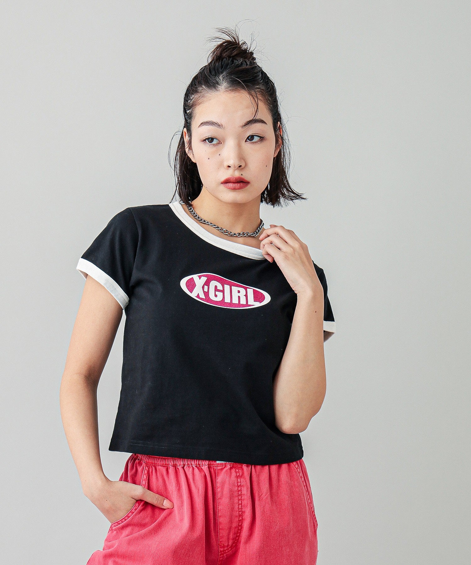 GLITTER OVAL LOGO S/S BABY TEE