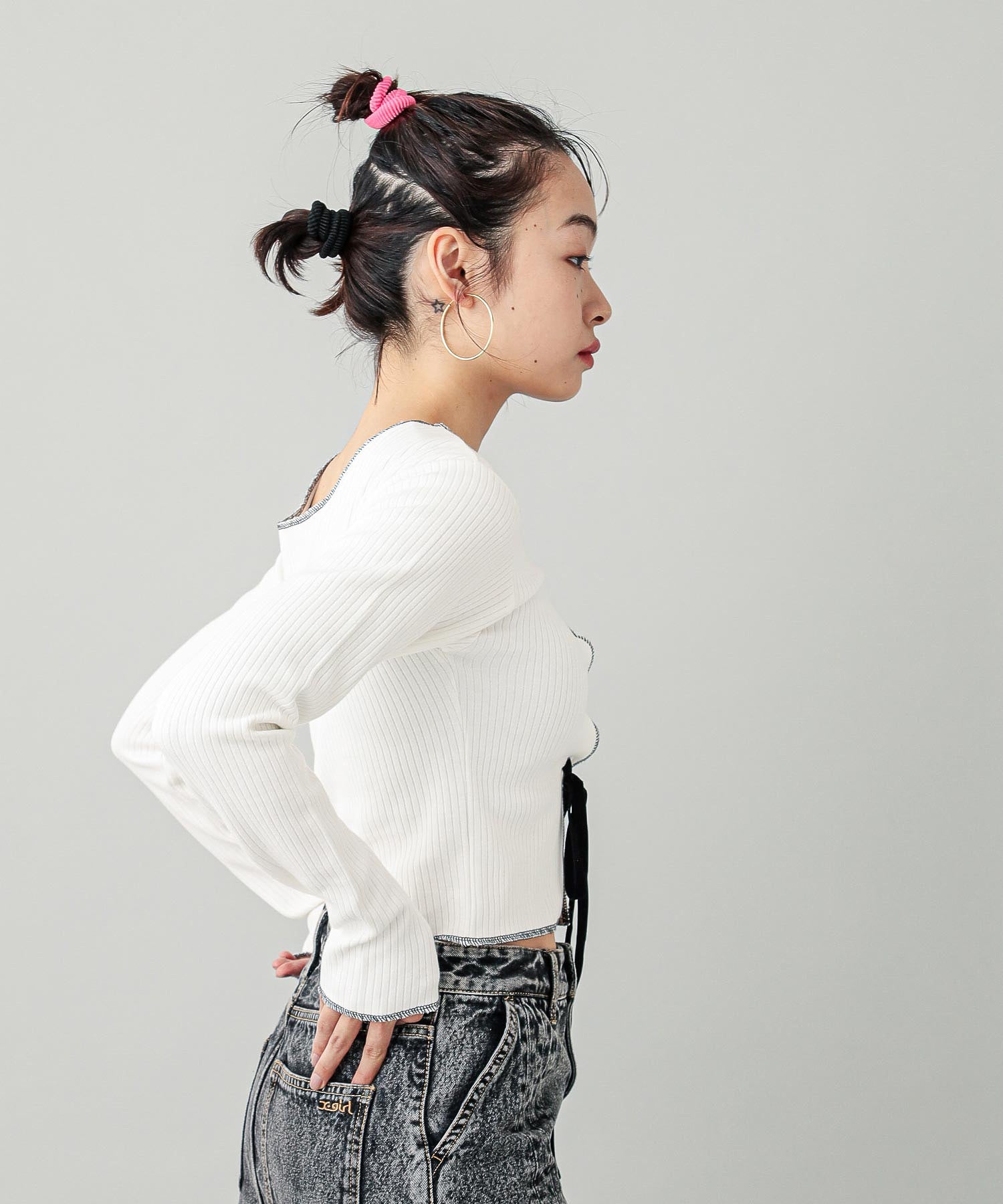 2WAY LACE UP TOP