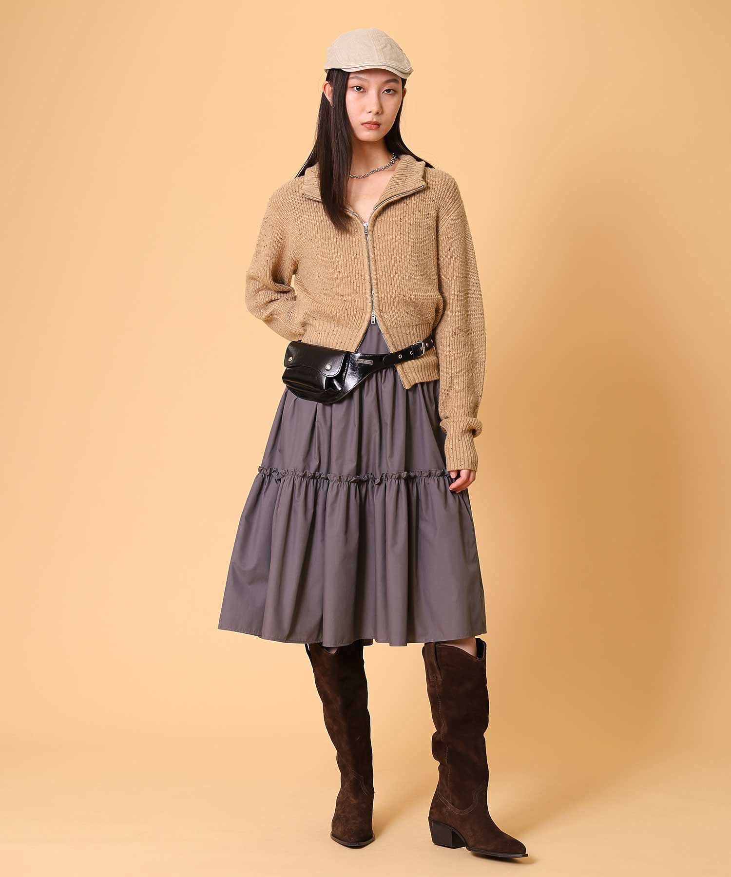 ネップジップアップセーター