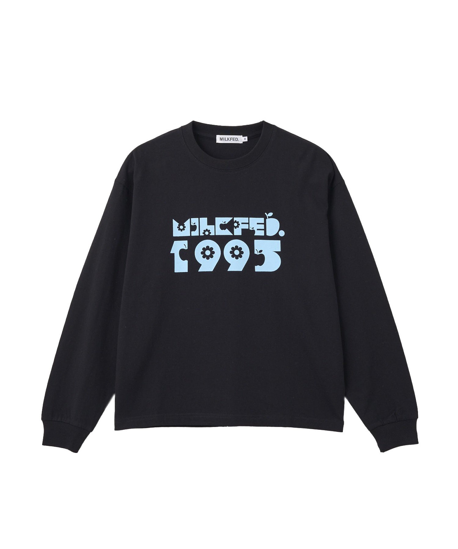 APPLE LOGO FLOCK PRINT L/S TEE