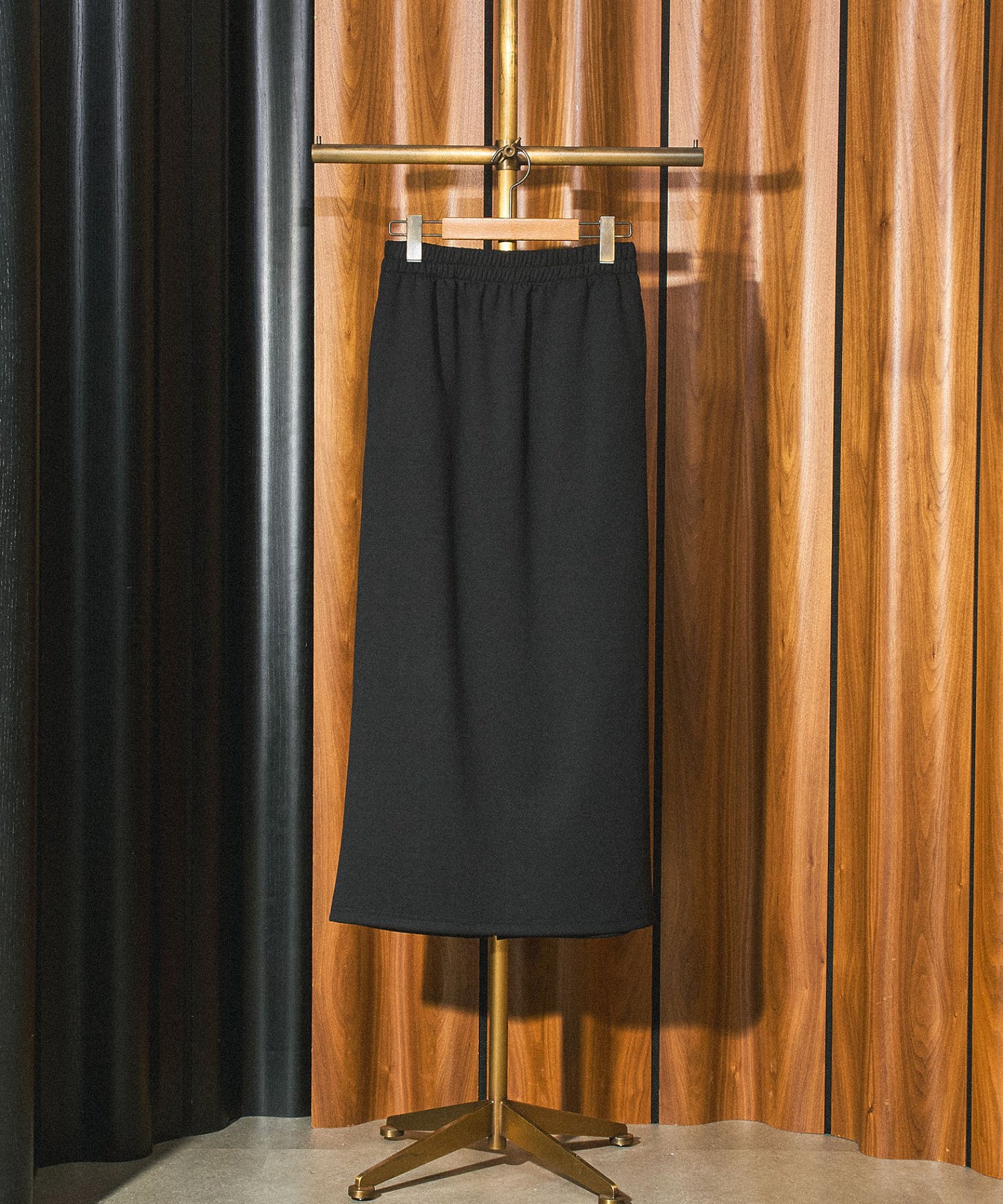 MIXED FABRIC TOP AND SKIRT SET