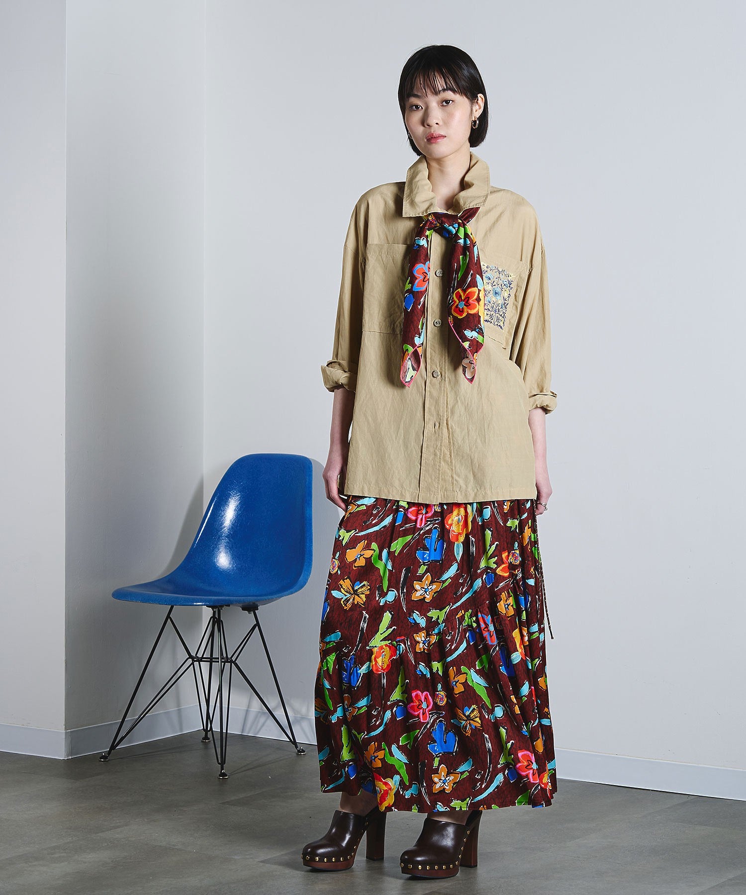 mici/PRINT SCARF