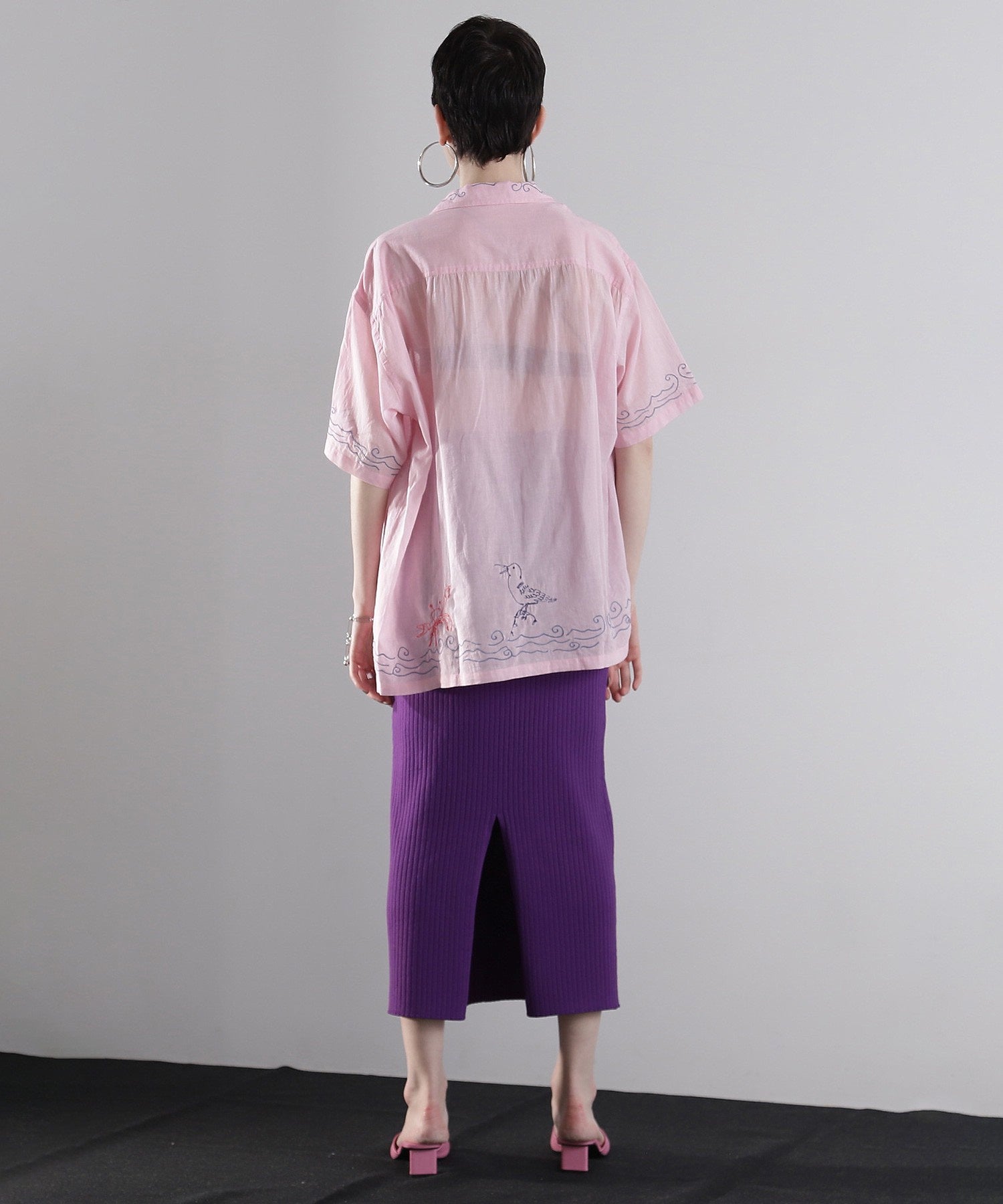 リブニットスカート