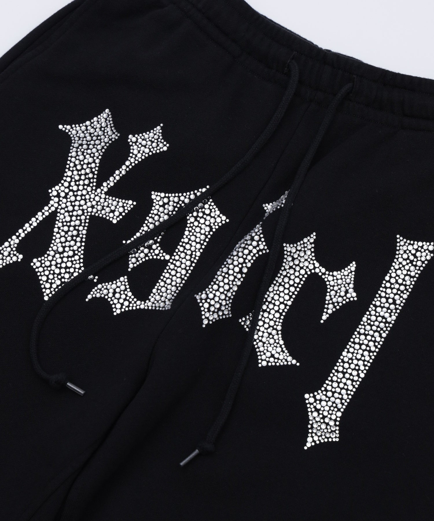 RHINESTONE BLACKLETTER LOGO SWEATPANTS