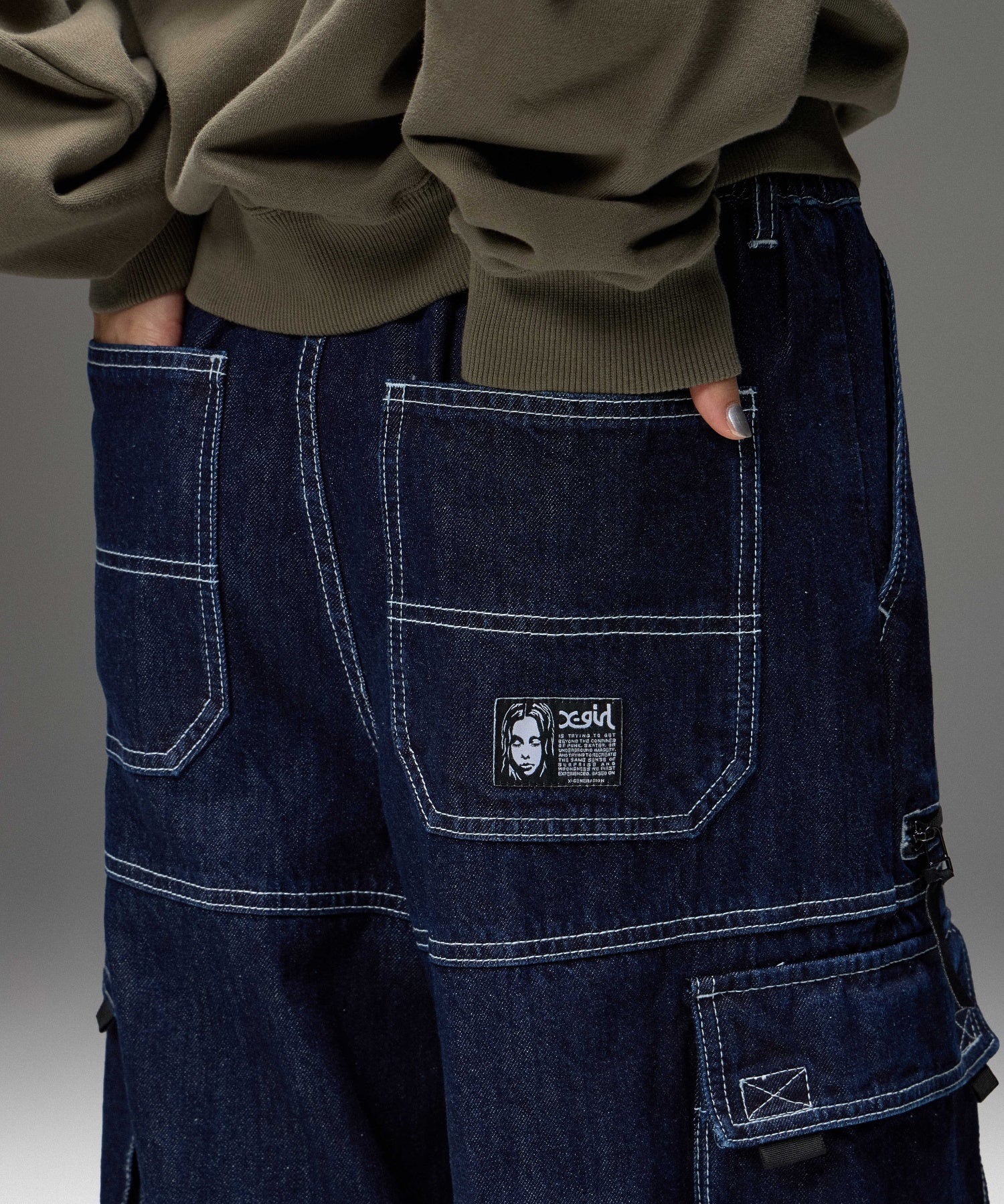 BICOLOR STITCH EASY CARGO PANTS