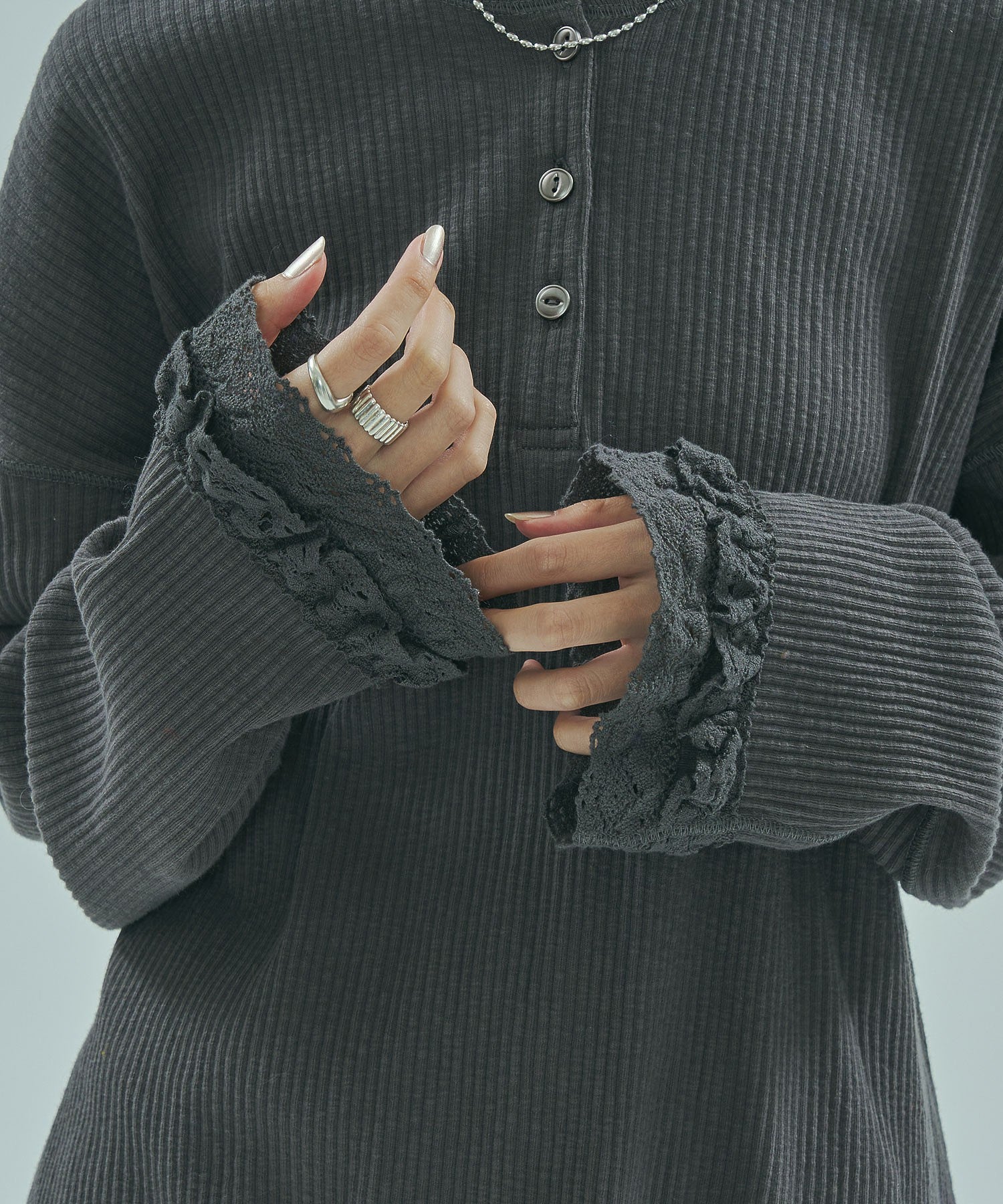 CREOLME/RIB HENRY NECK PULLOVER