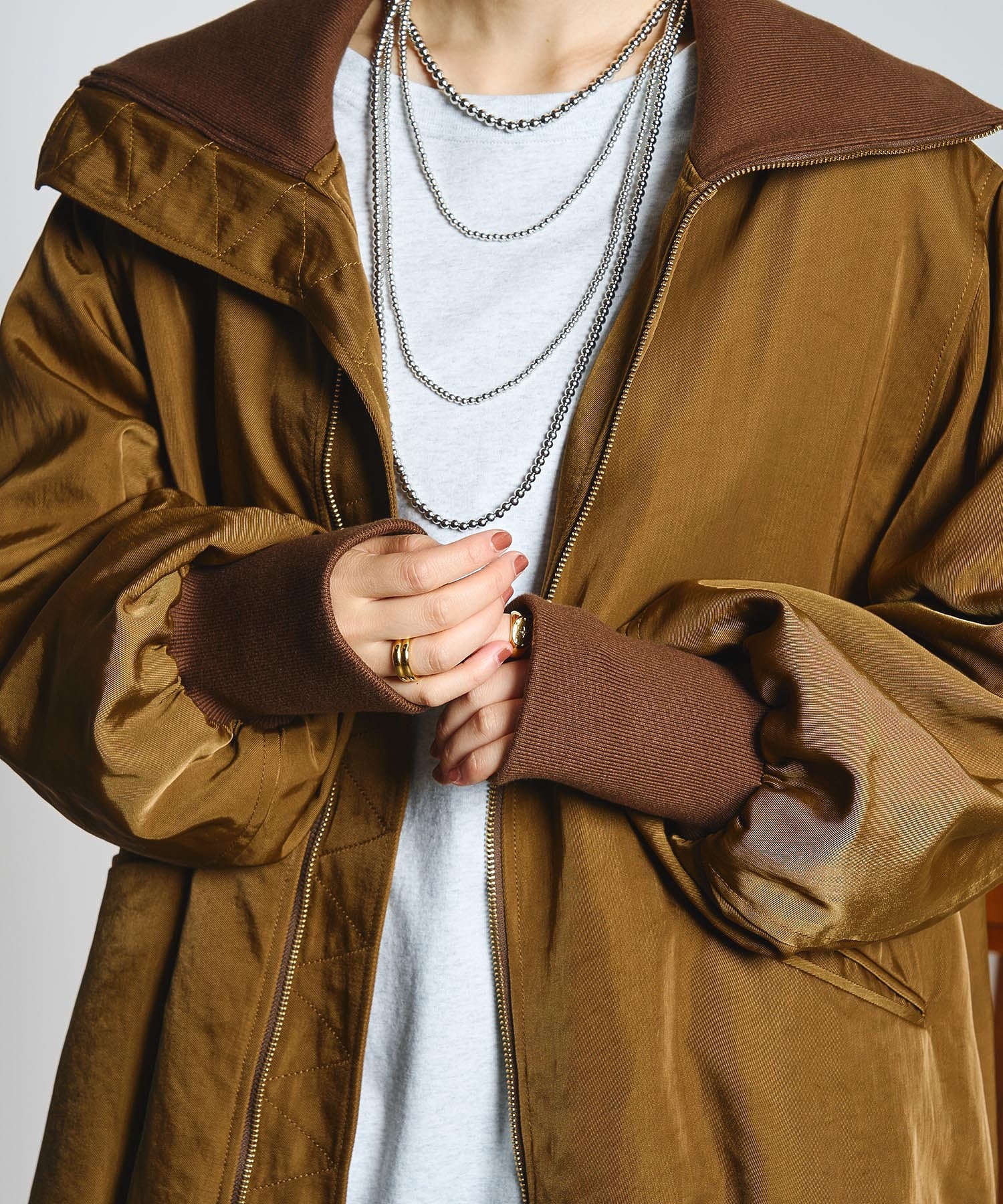 CREOLME/BIG COLLAR PADDED COAT