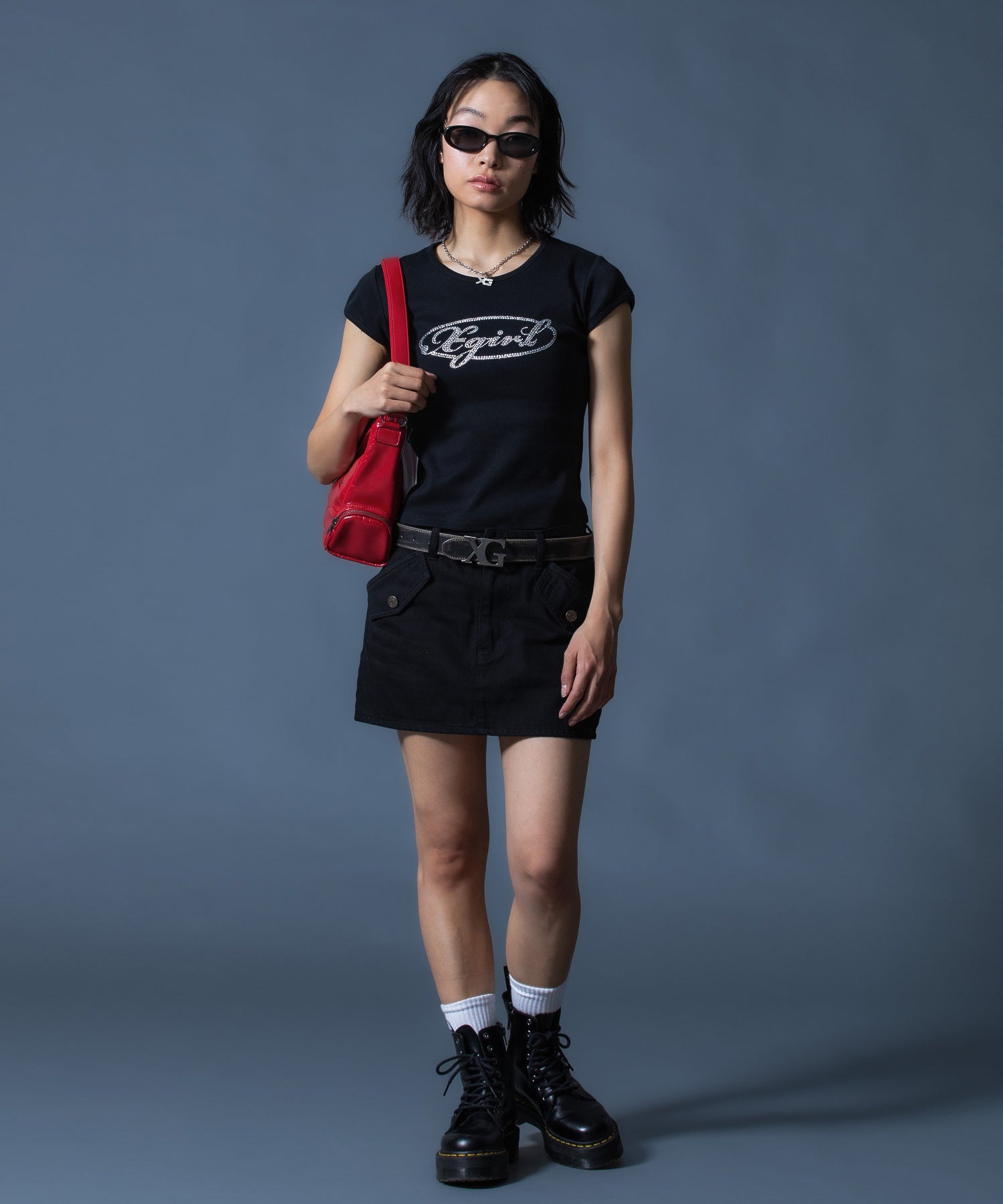 DOUBLE ZIP FAUX LEATHER BAG