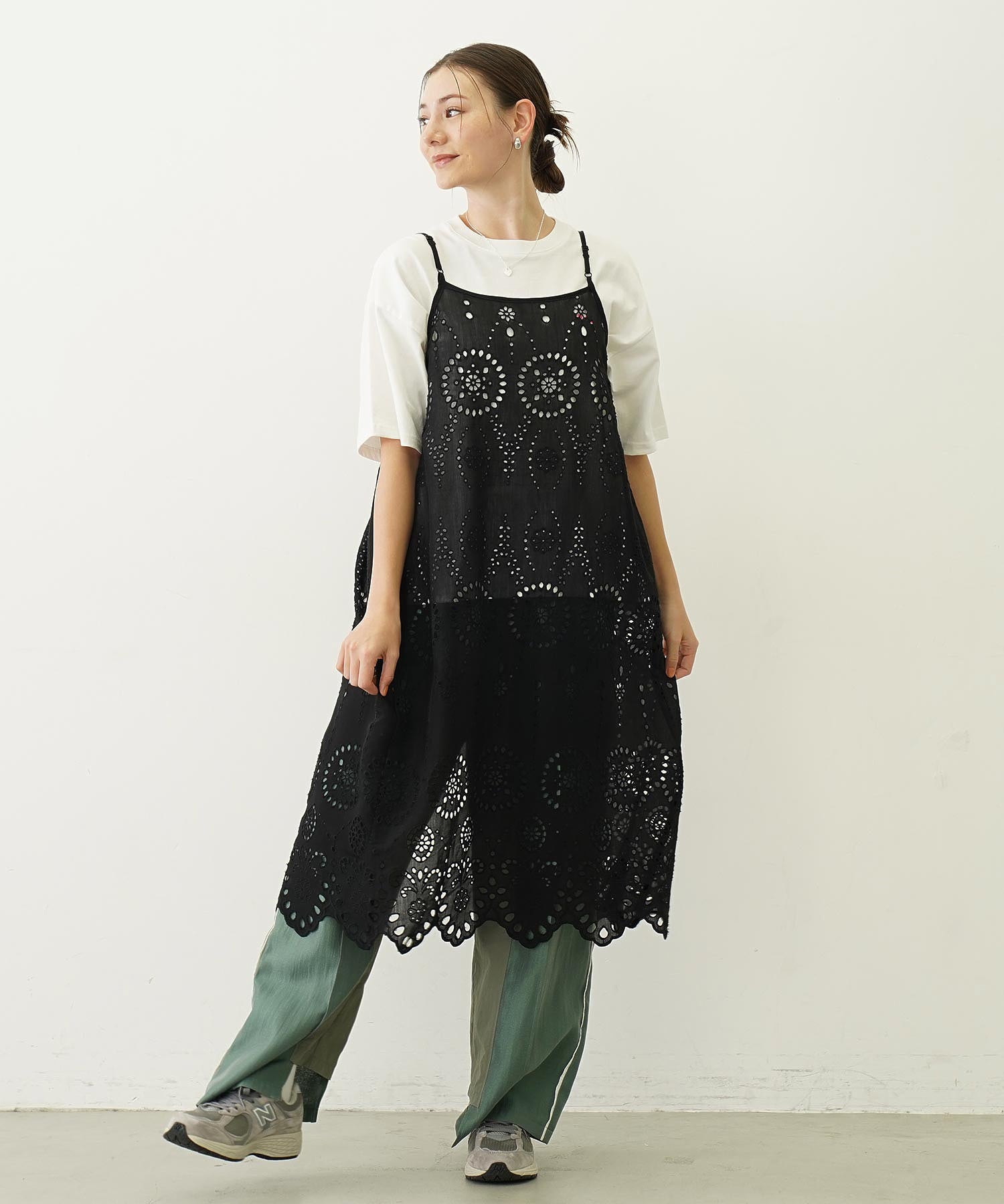 CUTWORK CAMISOLE DRESS