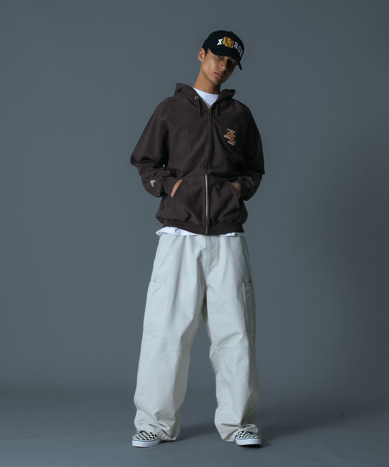 XLARGE×Champion ZIP UP HOODED SWEATSHIRT