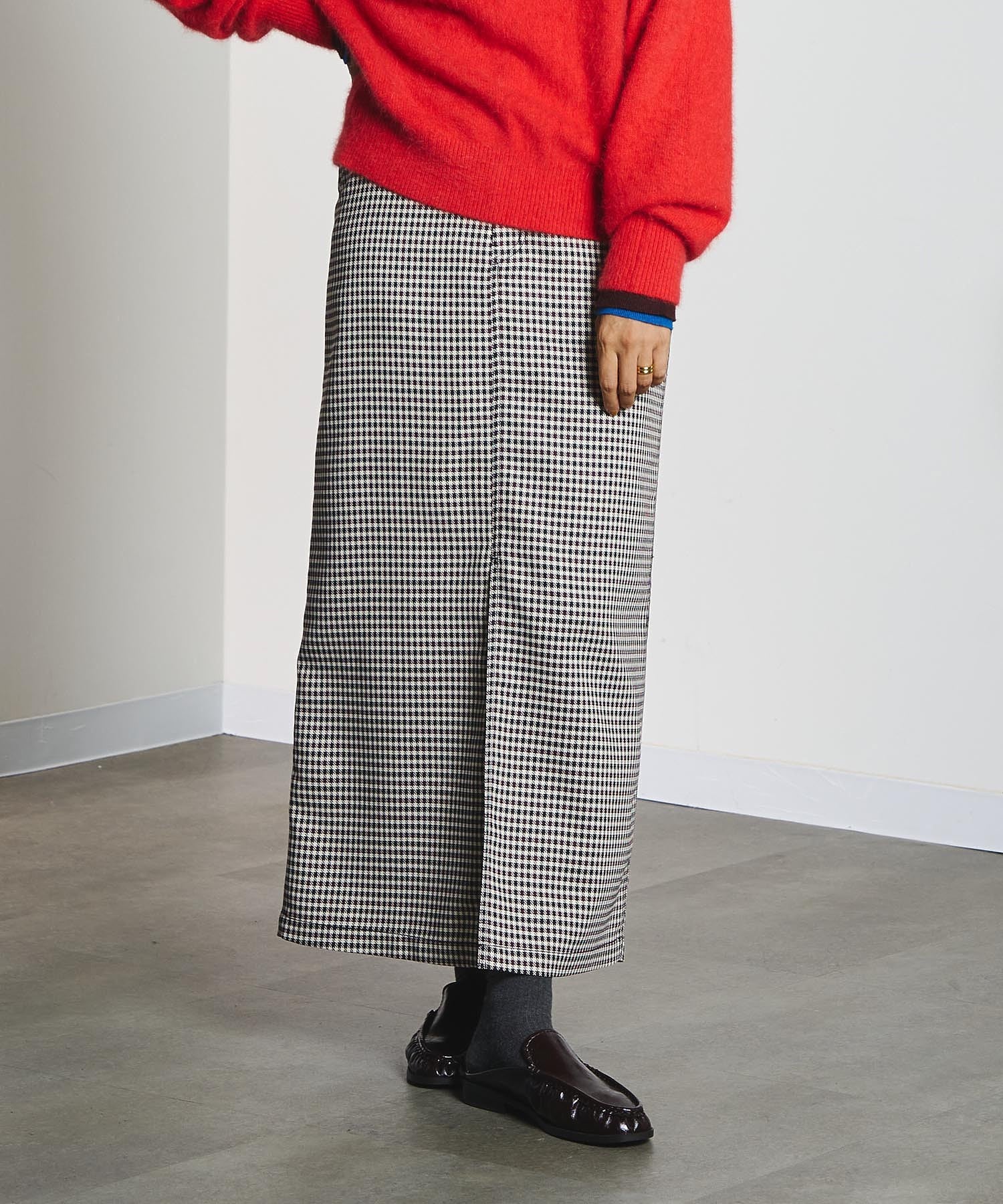 CREOLME/CHECK PENCIL SKIRT