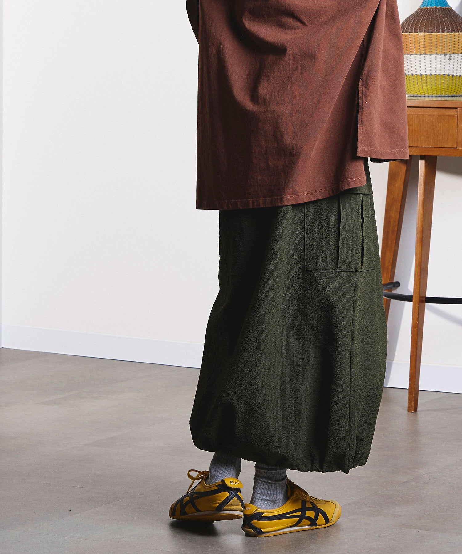 GENE HEAVENS x THOUSAND MILE/CARGO POCKET MAXI SKIRT