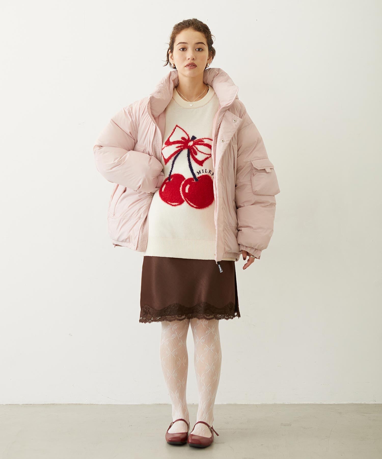 CHERRY LOGO KNIT TOP