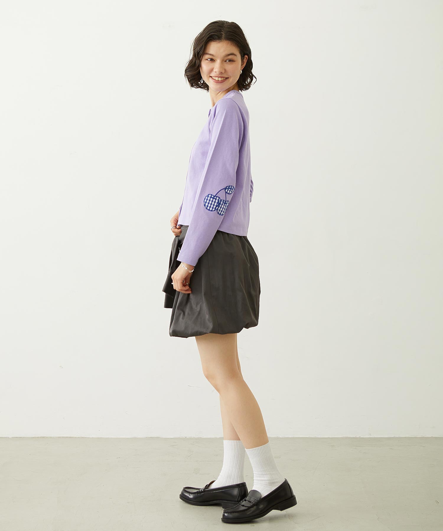 CHERRY ELBOW CARDIGAN