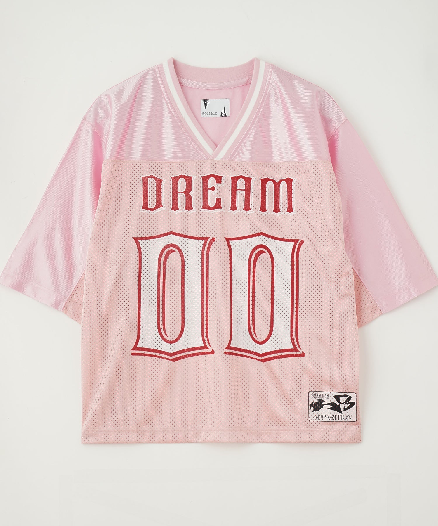 OKIRAKU×ROSE BUD/メッシュフットボールT