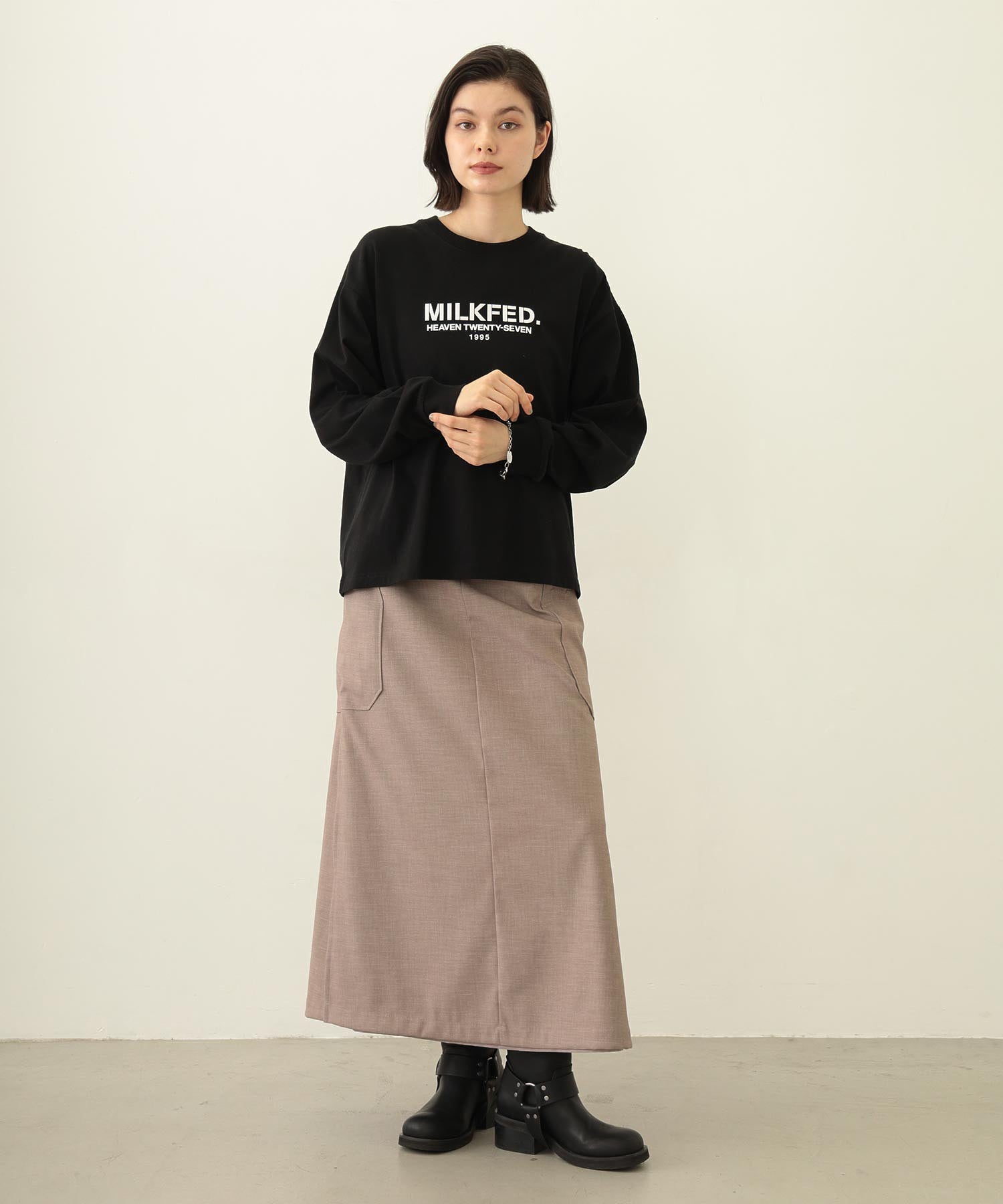 STENCIL LOGO WIDE L/S TEE