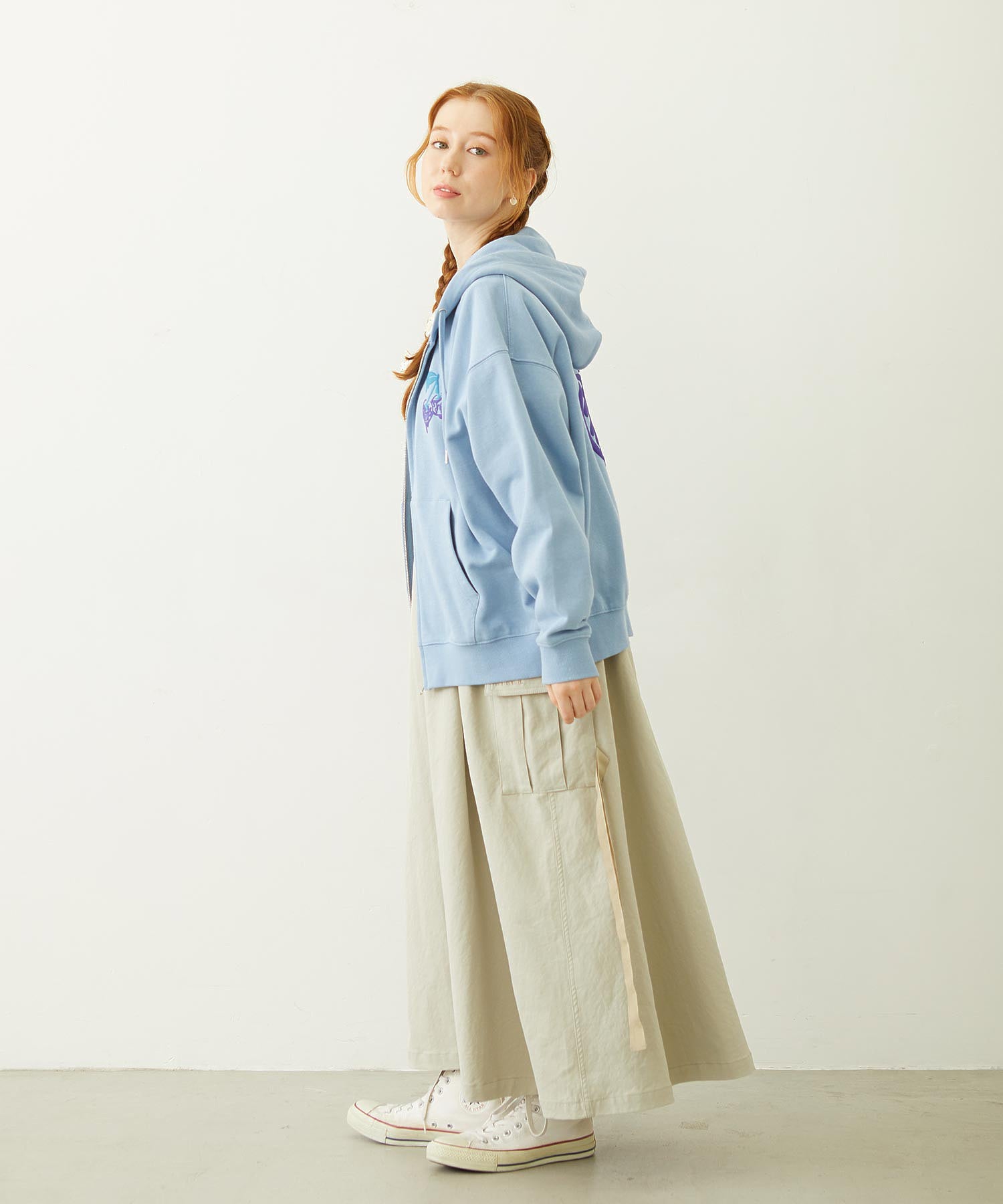 MELTY CHERRY WIDE ZIP UP HOODIE