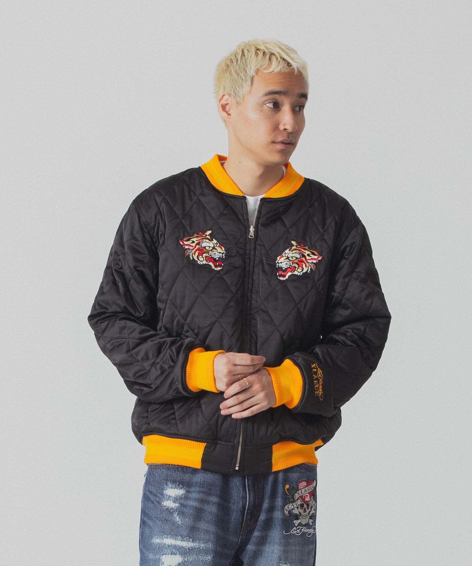 XLARGE×ED HARDY REVERSIBLE SOUVENIR JACKET