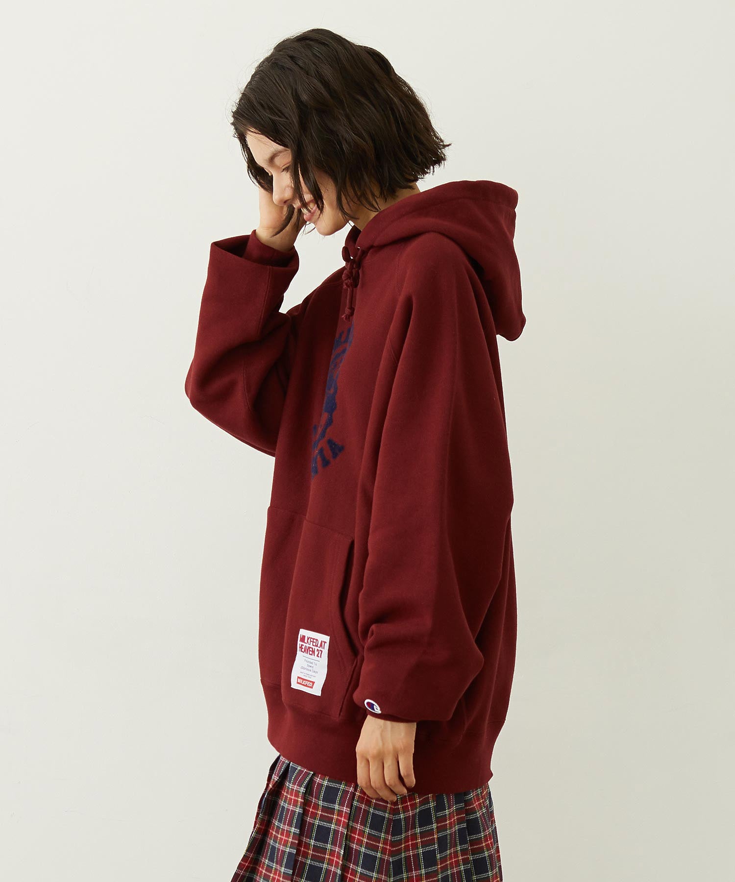 MILKFED. × CHAMPION COLLEGE LOGO SWEAT HOODIE