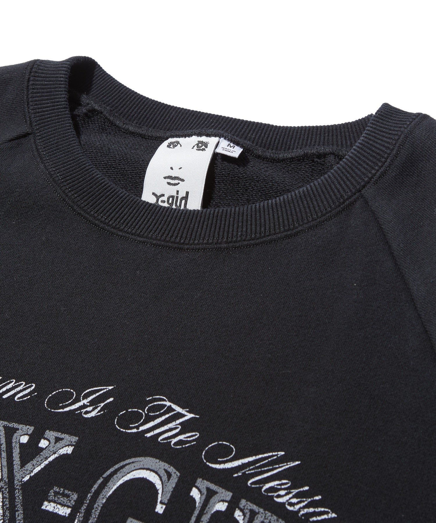 GRADIENT SPRAY OPEN-SHOULDER SWEATSHIRT