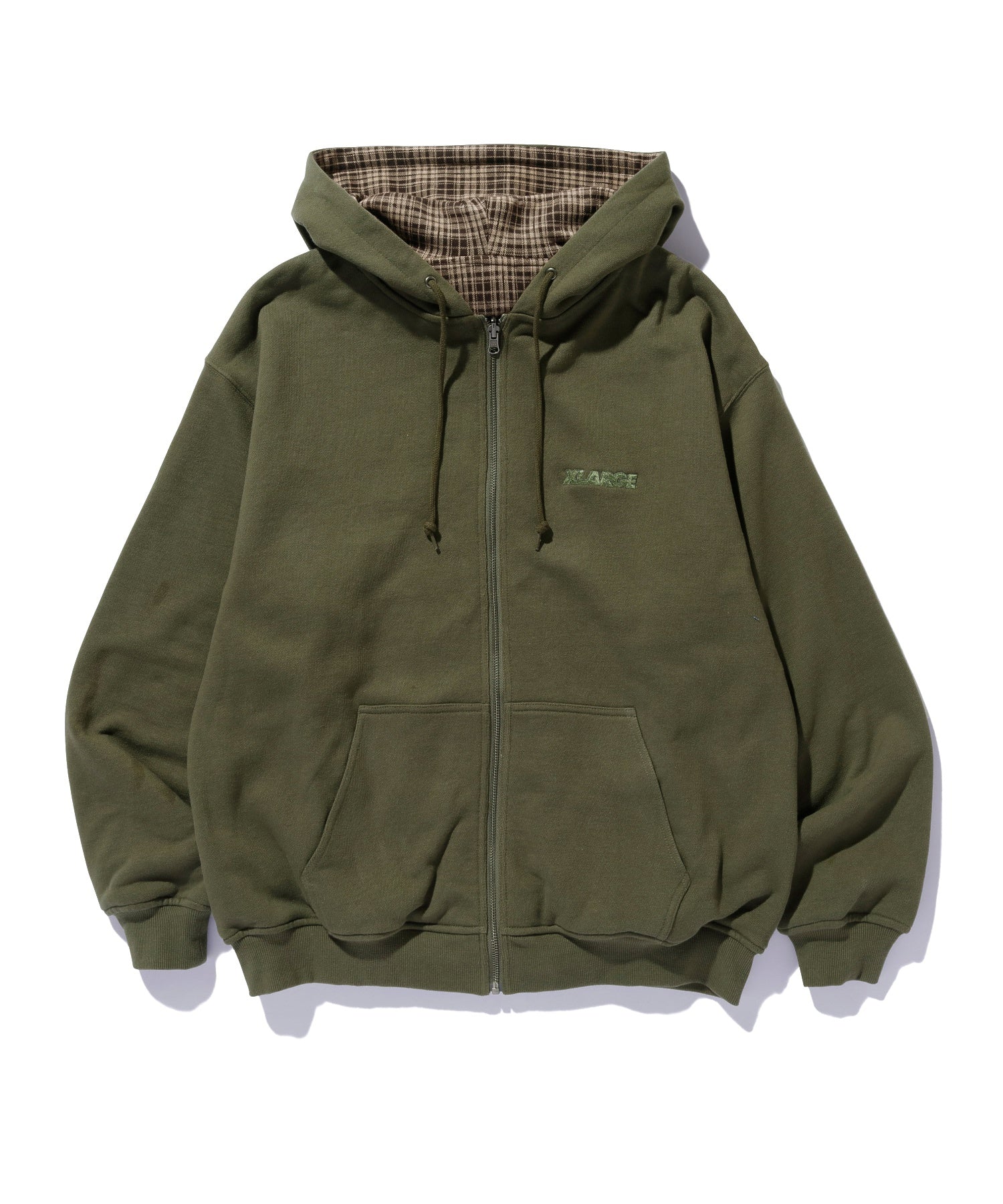 REVERSIBLE ZIP UP HOODED SWEATSHIRT