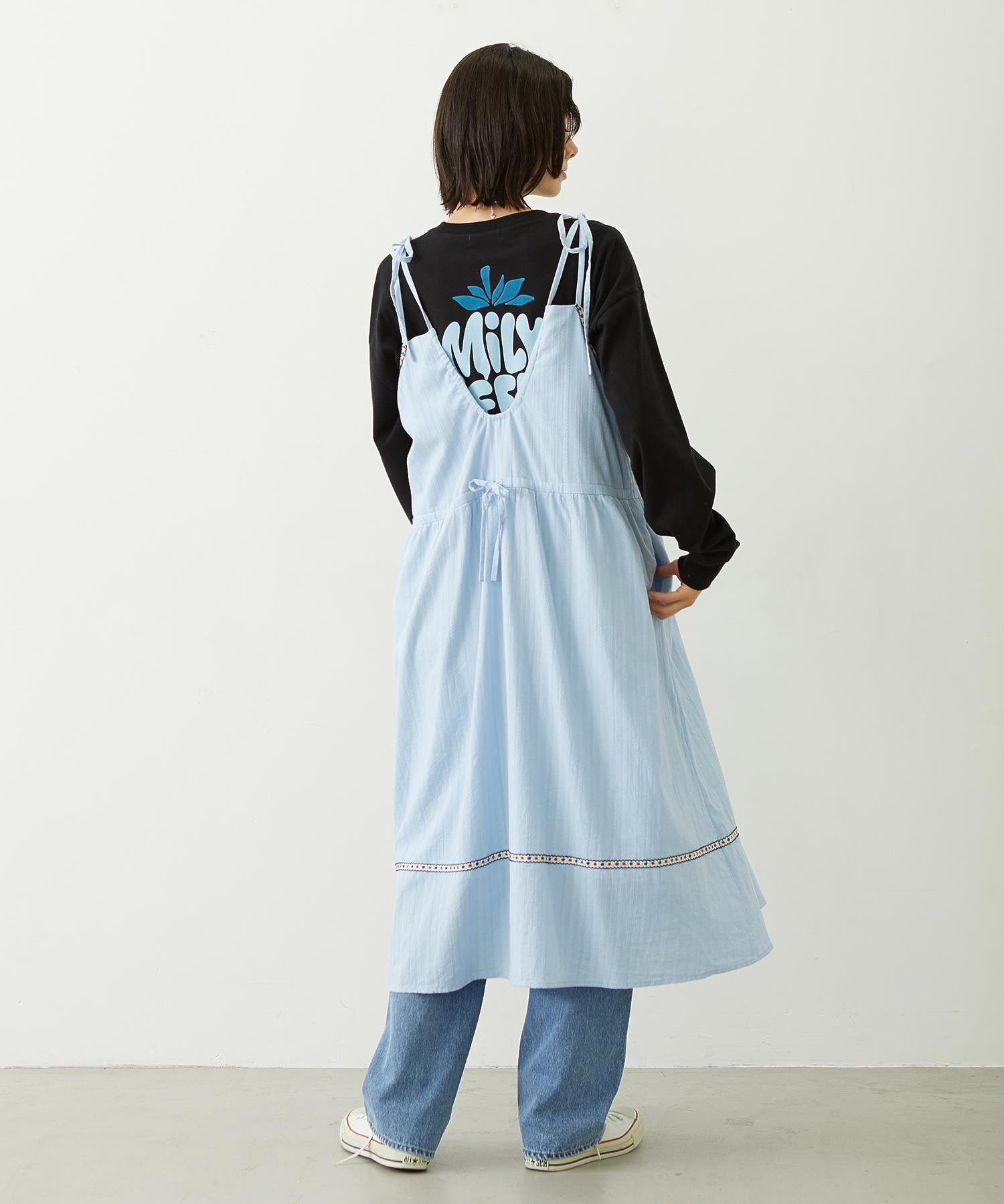 TYROLEAN TAPE CAMI DRESS