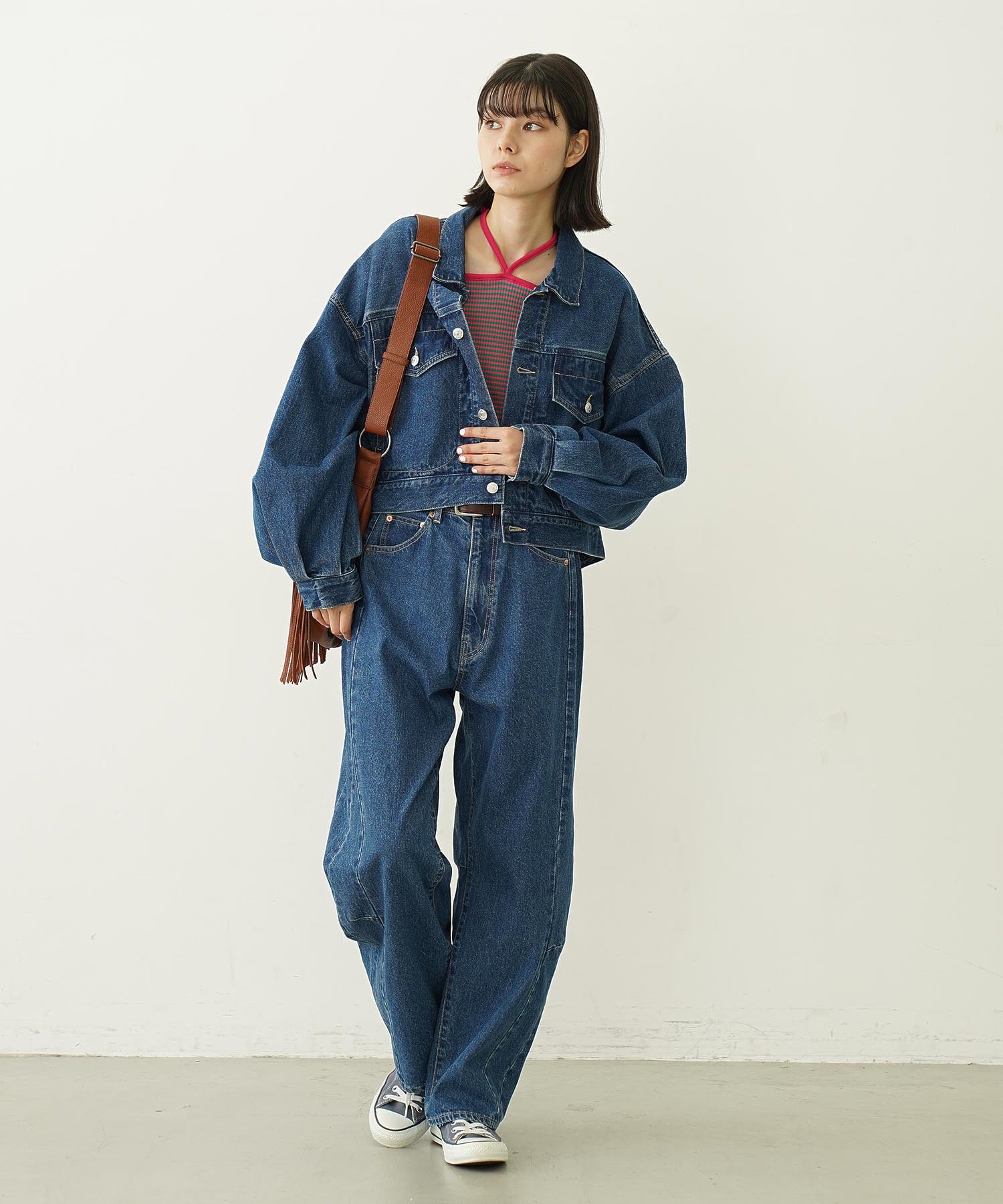 WIDE LEG DENIM PANTS