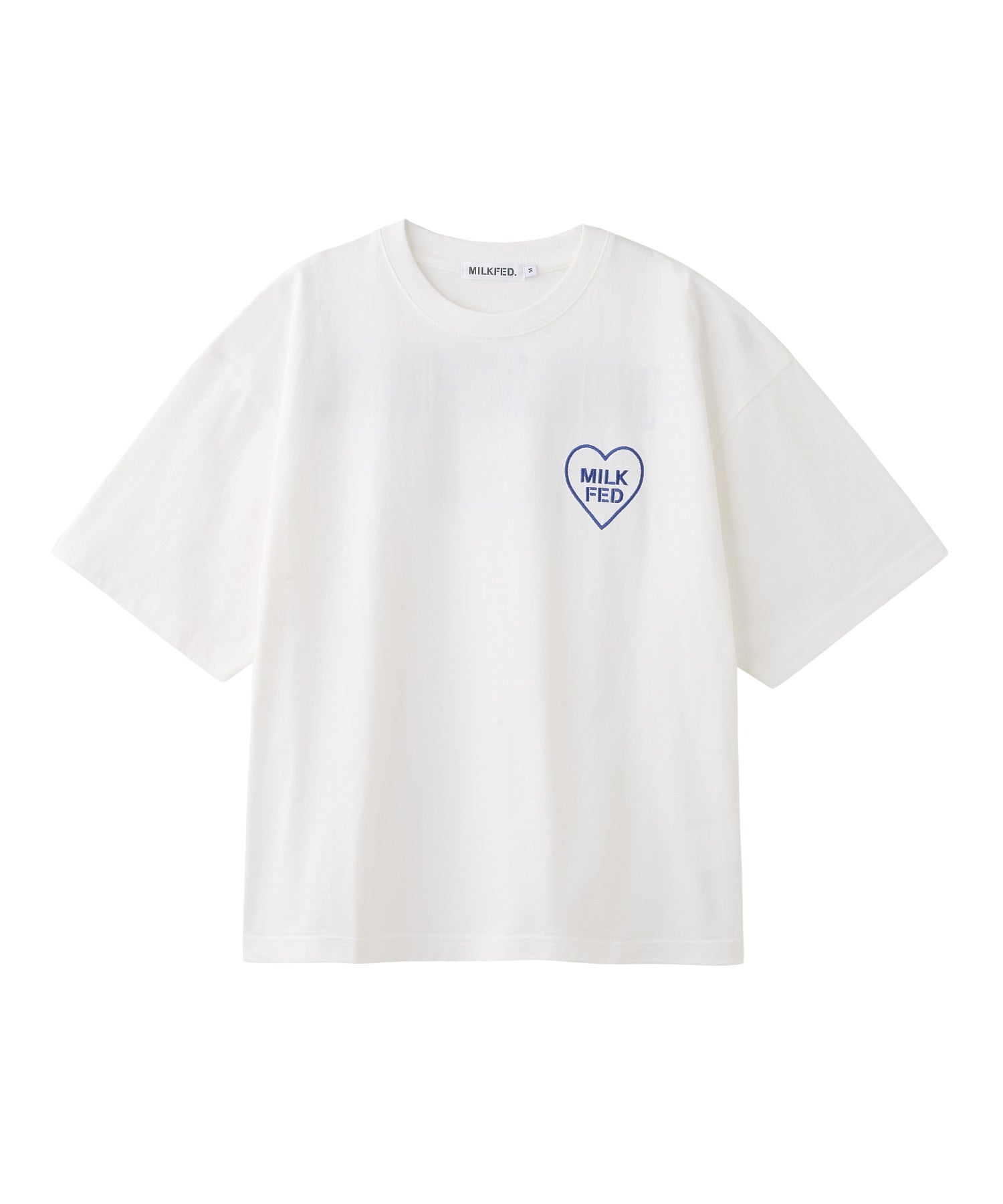 MILKFED. PLAID LOGO WIDE S/S TEE