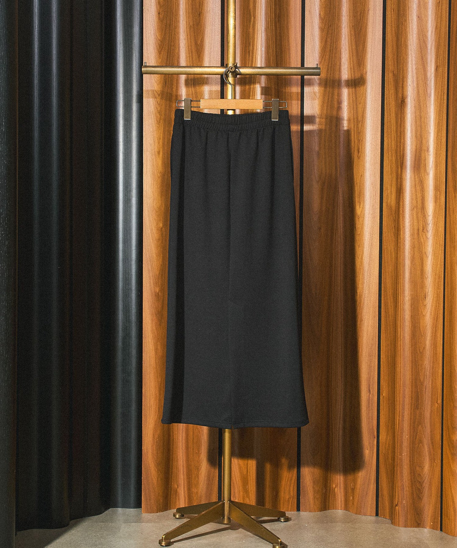 MIXED FABRIC TOP AND SKIRT SET