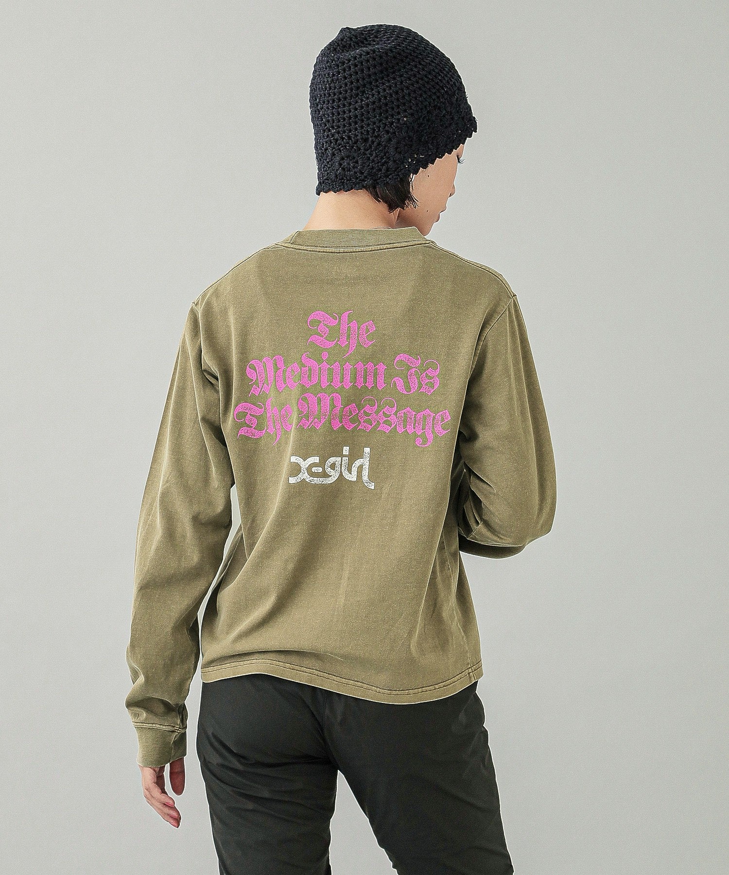 STAR AND FACE LOGO FADED L/S TEE