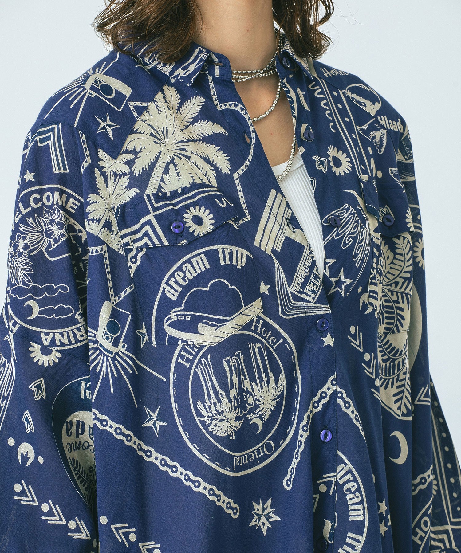 HLAADA for ROSE BUD/BANDANA BIAS SHIRT OP