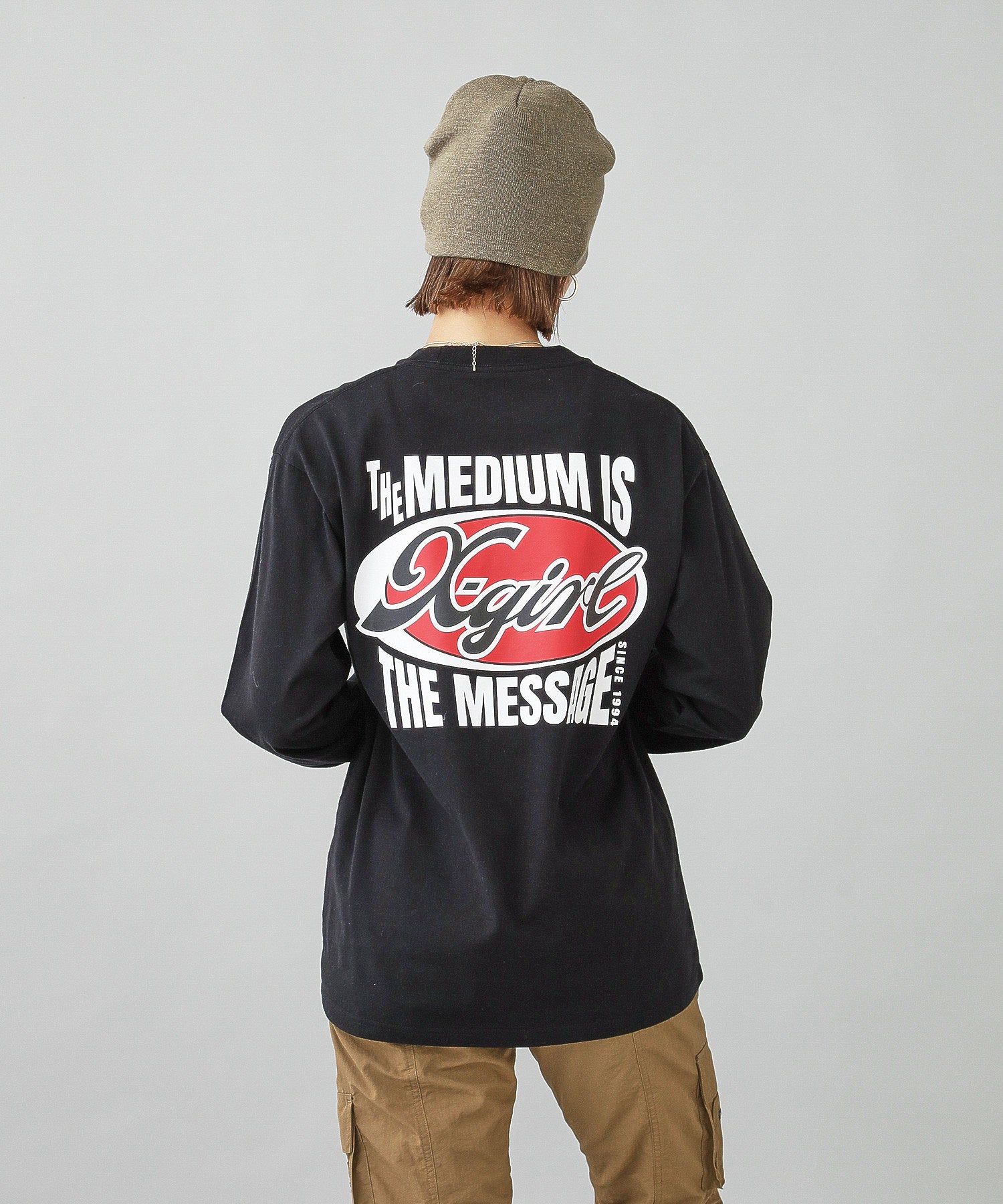 OVAL AND MESSAGE LOGO L/S TEE