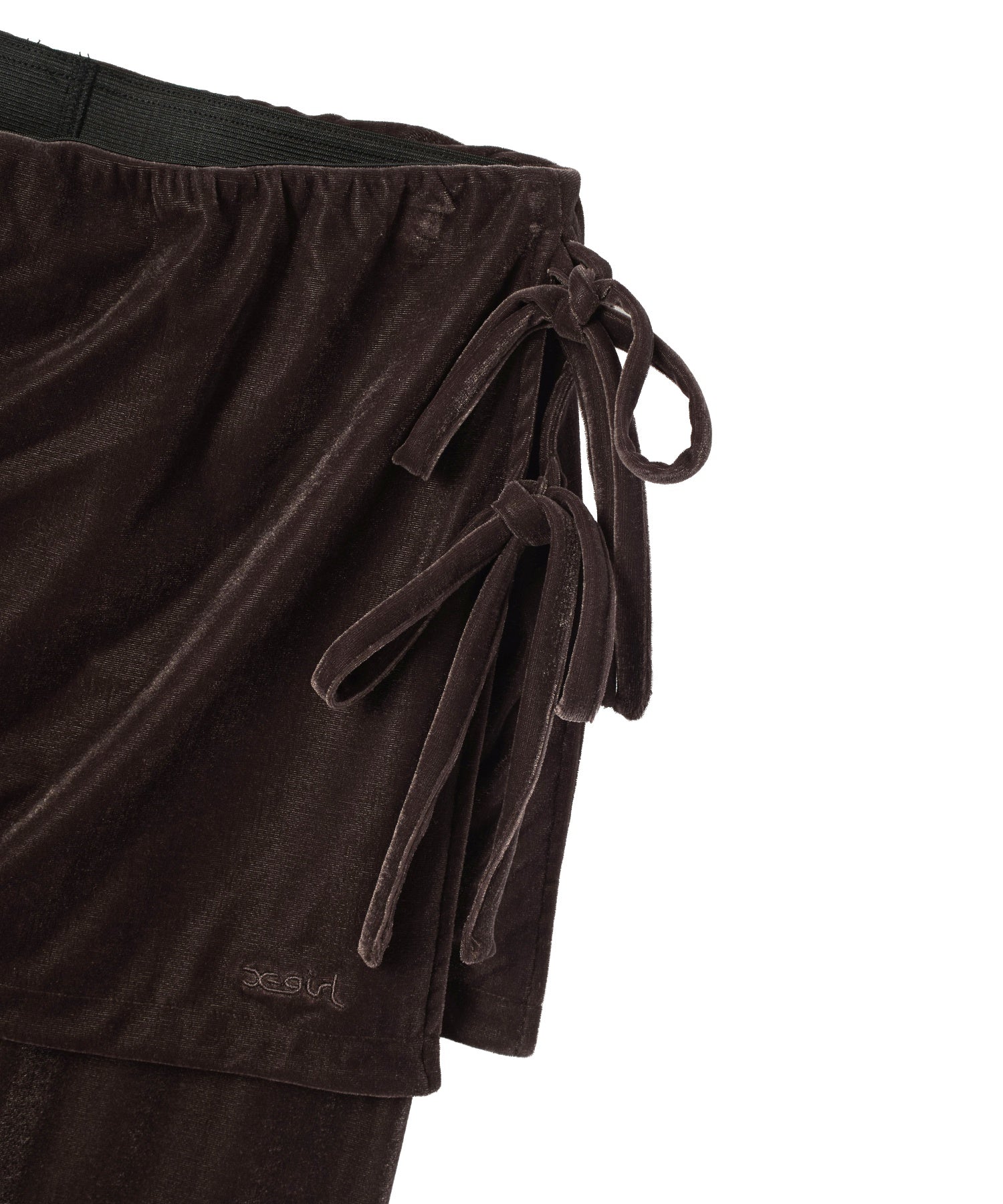 LAYERED STYLE VELOUR PANTS
