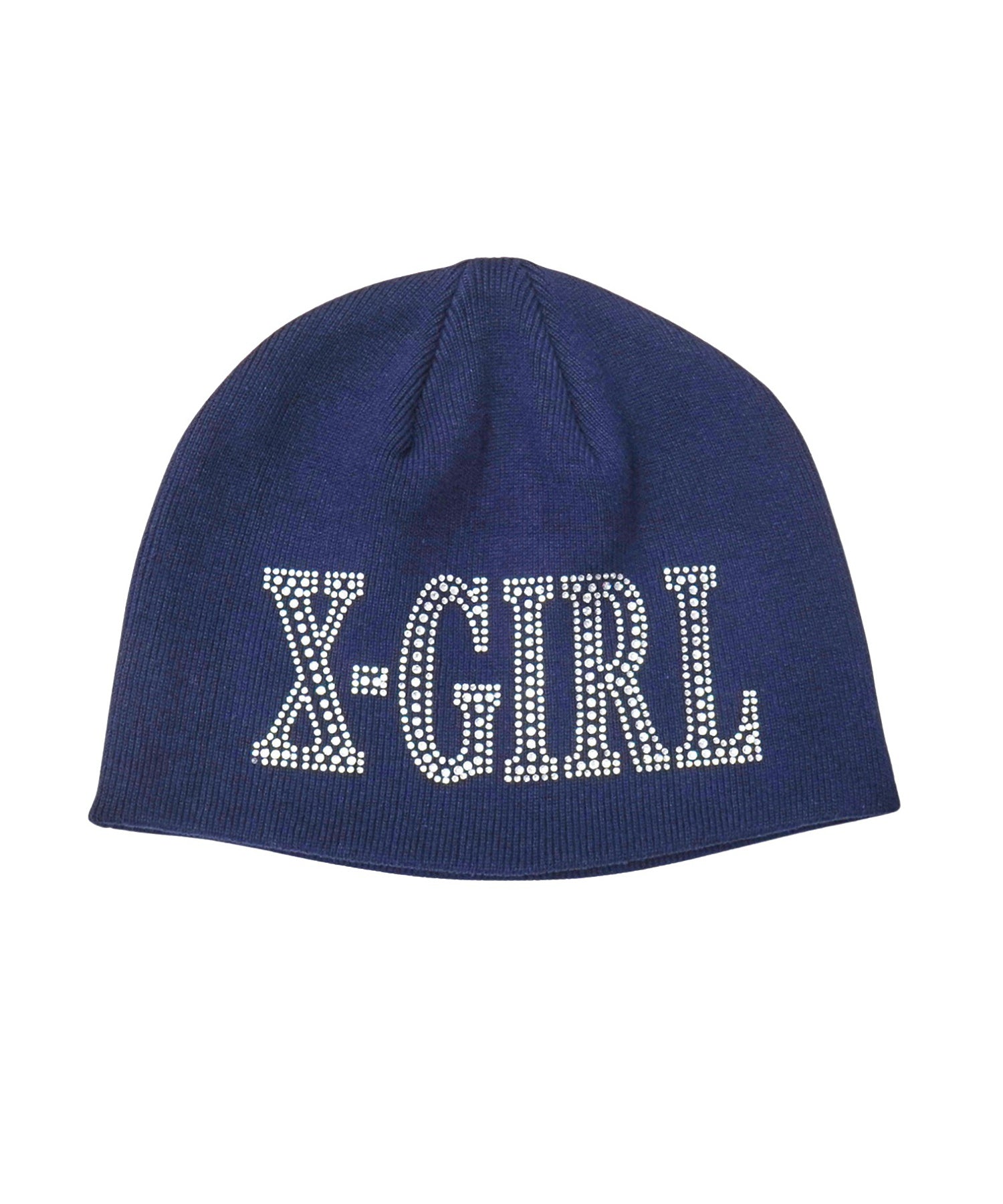 RHINESTONE ROMAN TYPE LOGO BEANIE