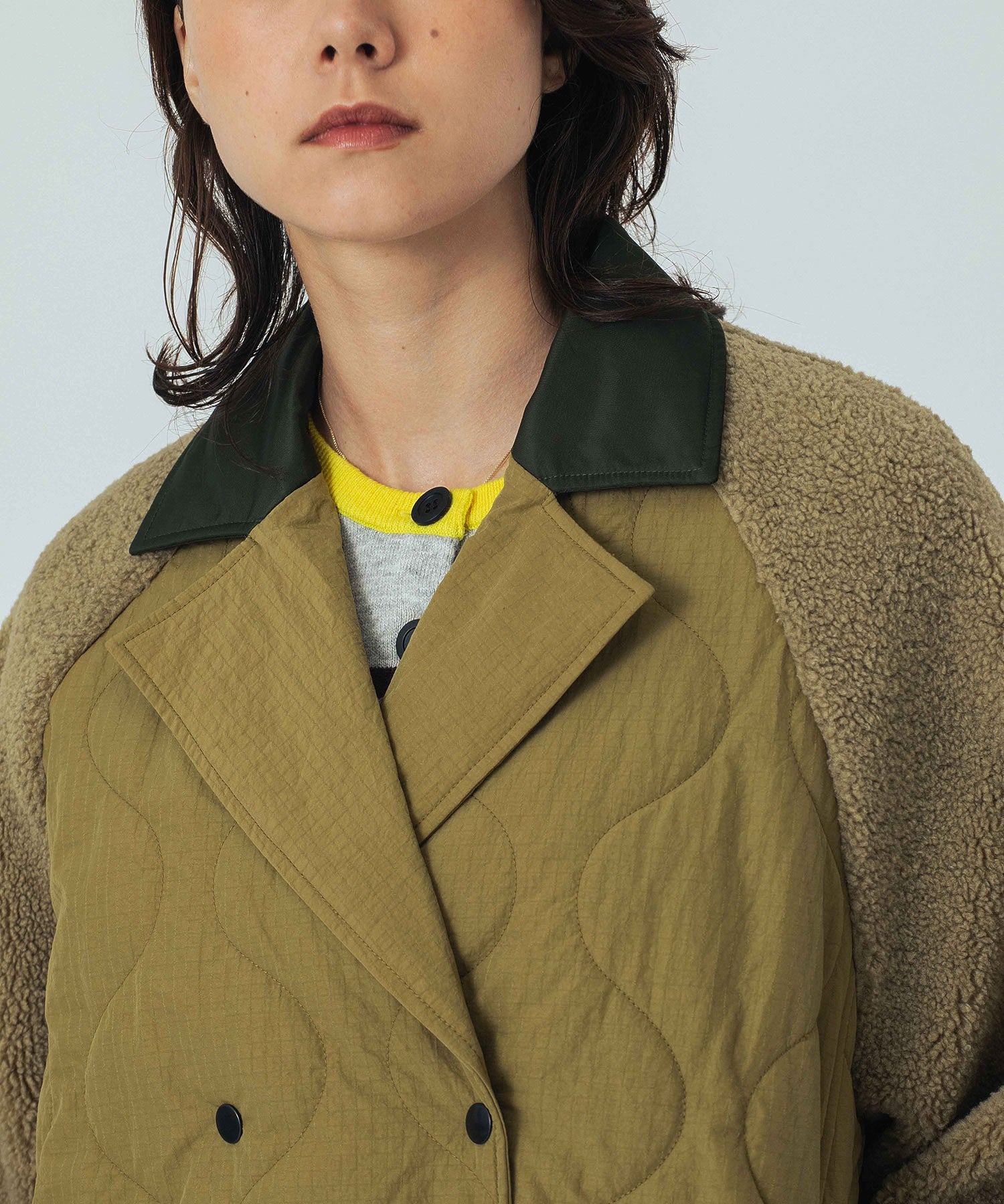 CREOLME/QUILTED LONG COAT